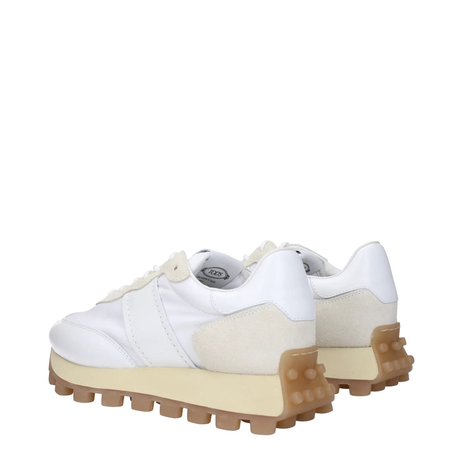 Tod's ob1o1e1224 Fabric Sneakers in White/Beige Size US 8.5 / IT 38.5 - 4 Thumbnail