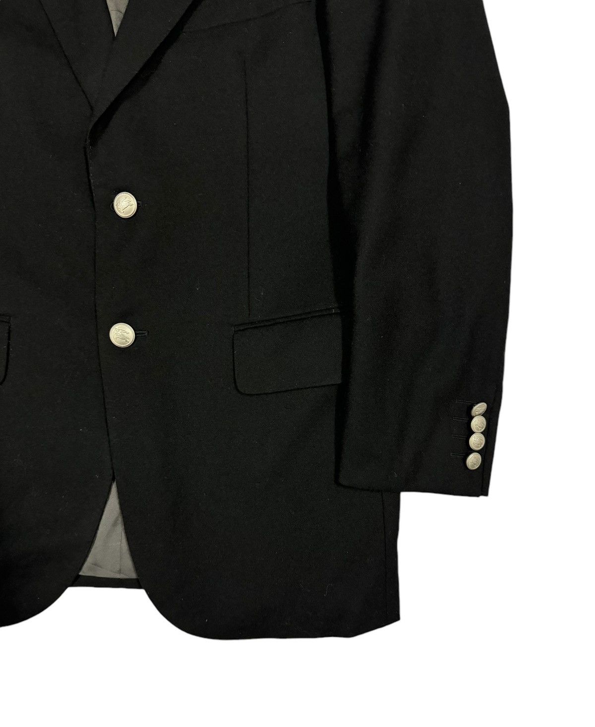 Burberry Burberry London Black Silver Hardware Blazer Coat Size 46R - 9 Thumbnail