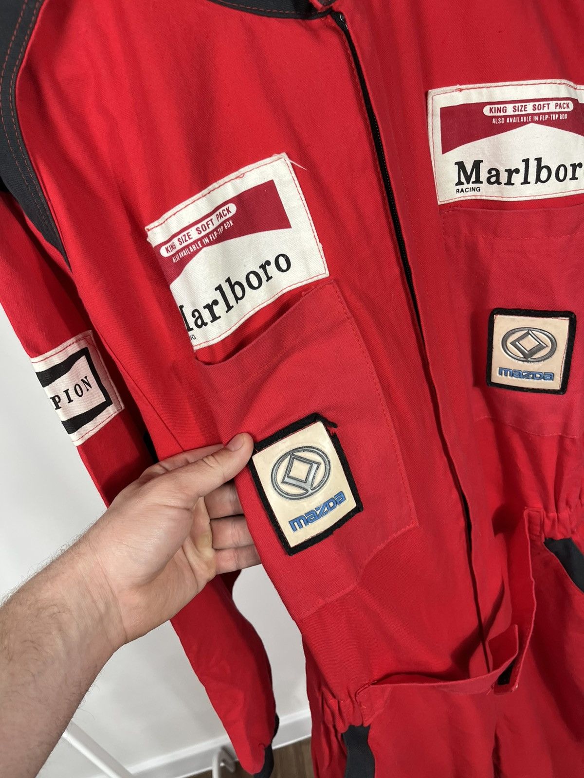 Marlboro Vintage Marlboro Racing Suit Coveralls Red Mazda Workwear Size US L / EU 52-54 / 3 - 8 Thumbnail