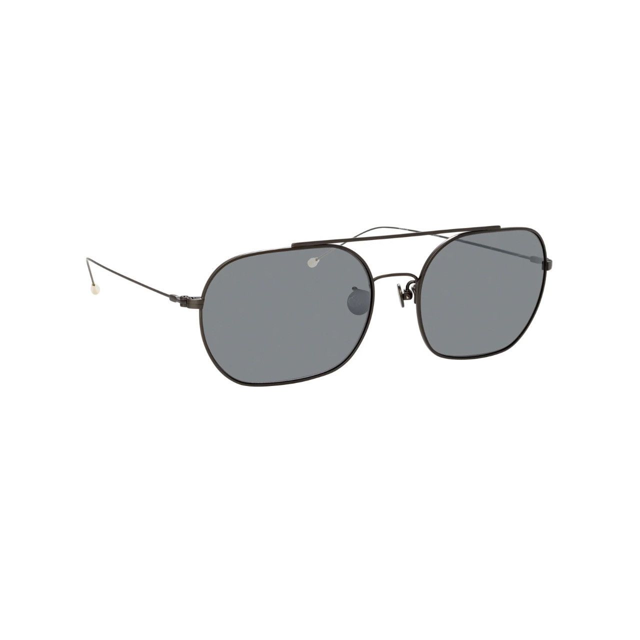 Ann Demeulemeester Ann Demeulemeester Sunglasses Round Gun Metal and Grey Size ONE SIZE - 2 Thumbnail