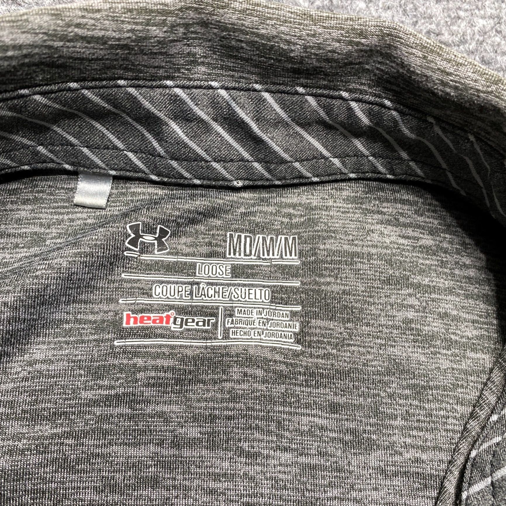 Under Armour Under Armour Polo Shirt Mens Medium Gray Space Dye HeatGear Loose Short Sleeve Size US M / EU 48-50 / 2 - 3 Thumbnail