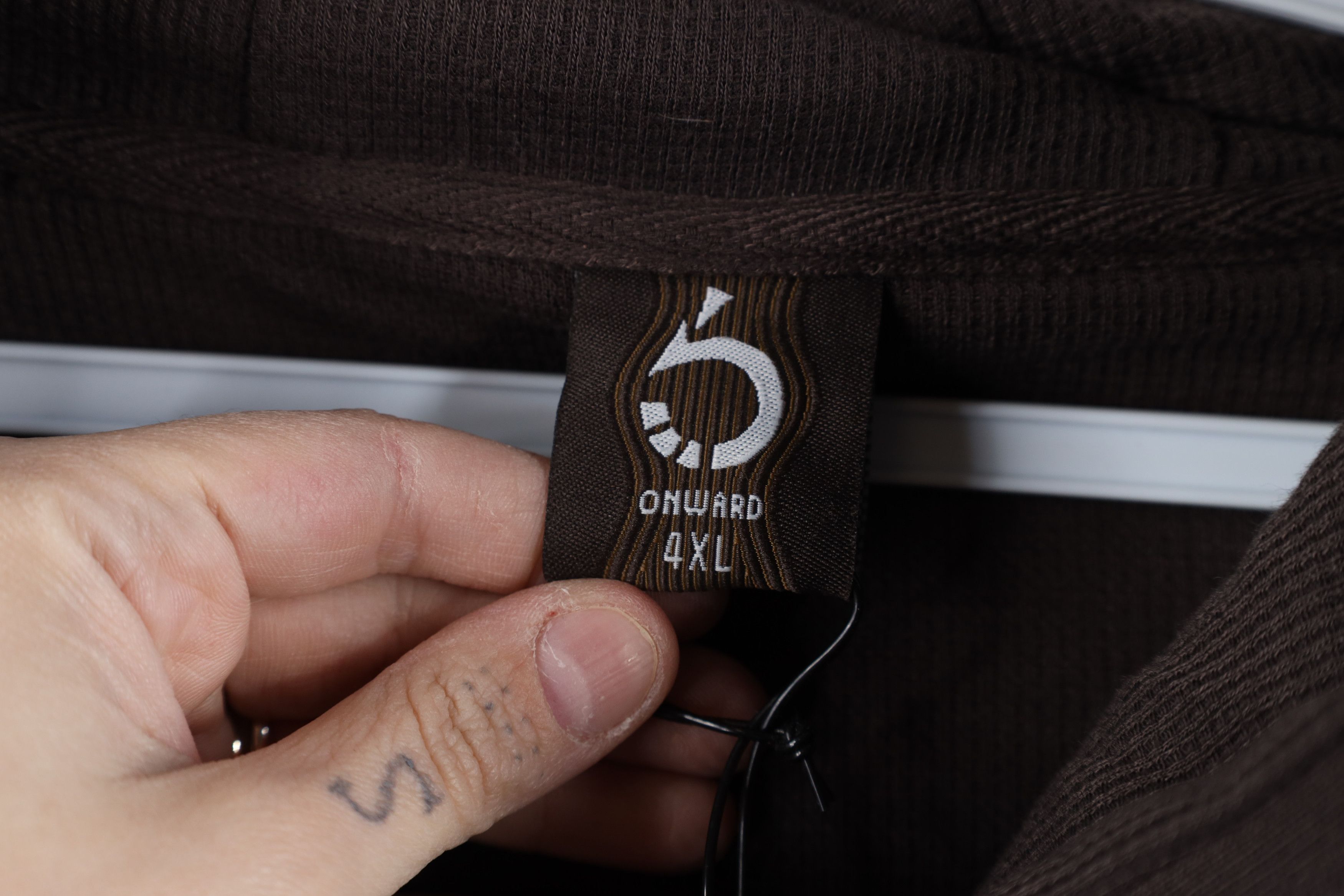 Vintage Deadstock Vintage 90s Y2K Streetwear Lined Hoodie Brown Size US XL / EU 56 / 4 - 4 Thumbnail