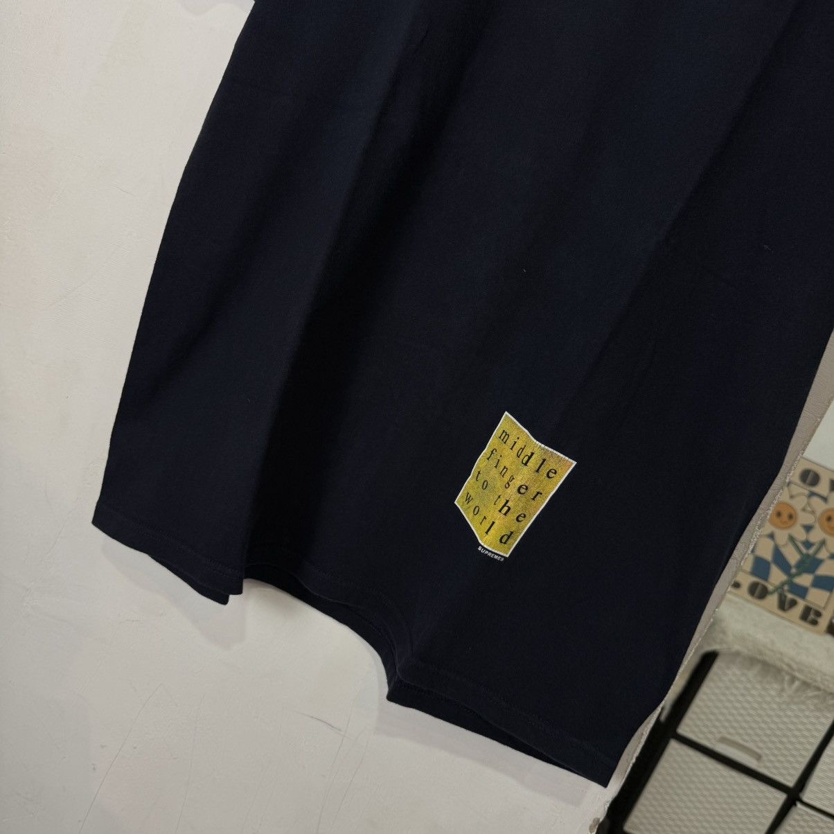 Supreme SUPREME SS19 middle finger to the world black tee Size US M / EU 48-50 / 2 - 3 Thumbnail