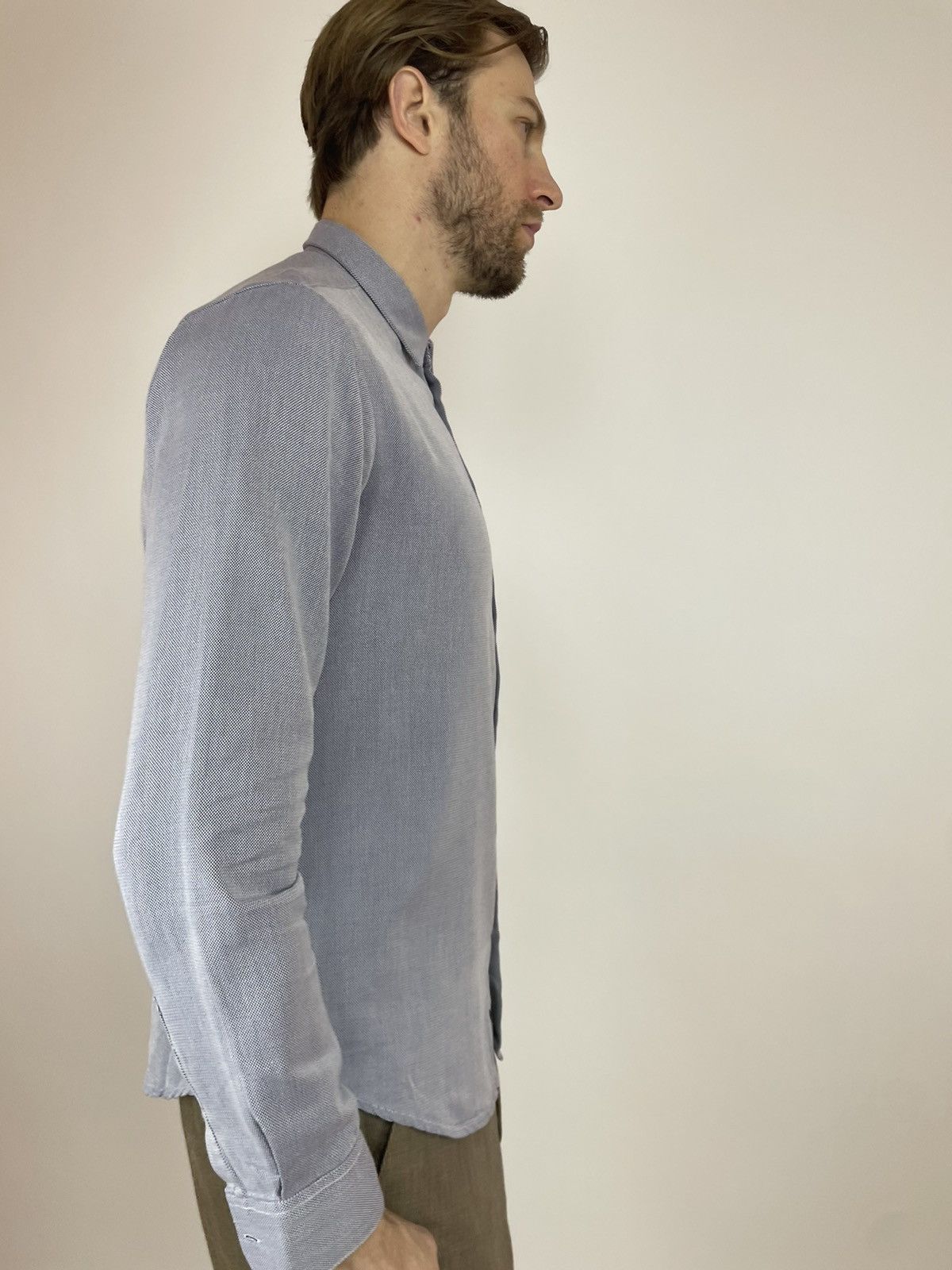 Armani × Giorgio Armani ARMANI JEANS shirt Italian Fabric Blue cotton long sleeve XL Size US XL / EU 56 / 4 - 6 Thumbnail
