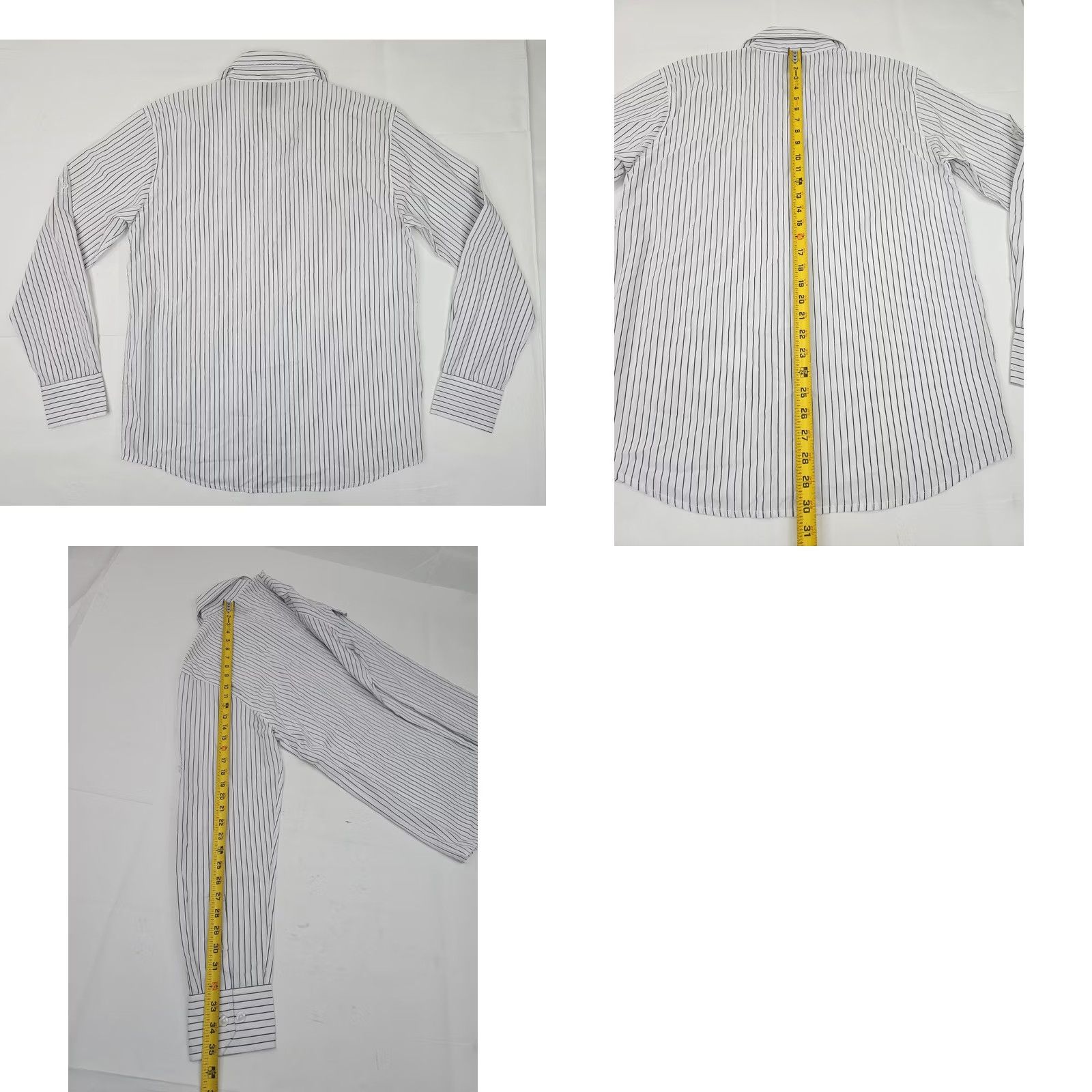 Southpole Vtg South Pole Button-Up Striped Shirt Men L White Lightweight Hip Hop Y2K Business Casual Size US L / EU 52-54 / 3 - 8 Thumbnail