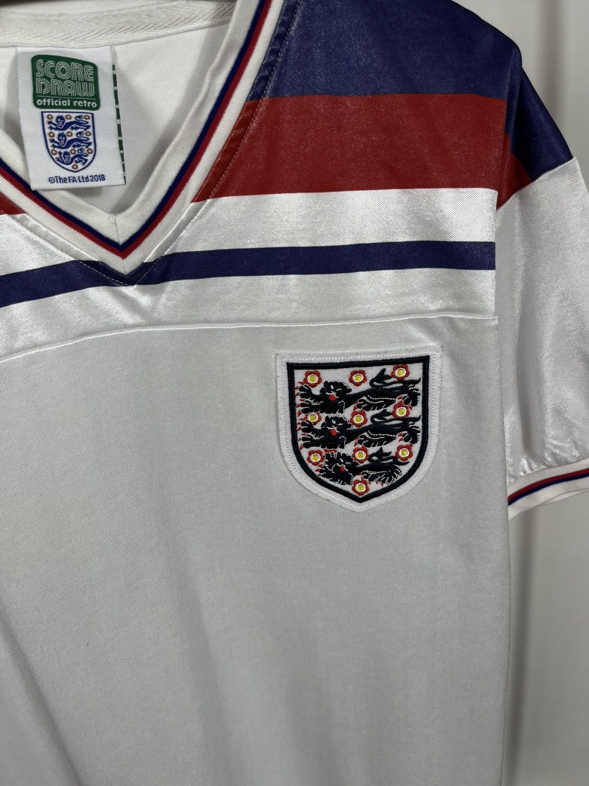 Other Score Draw England Retro Football Shirt White Size M Size US M / EU 48-50 / 2 - 6 Thumbnail