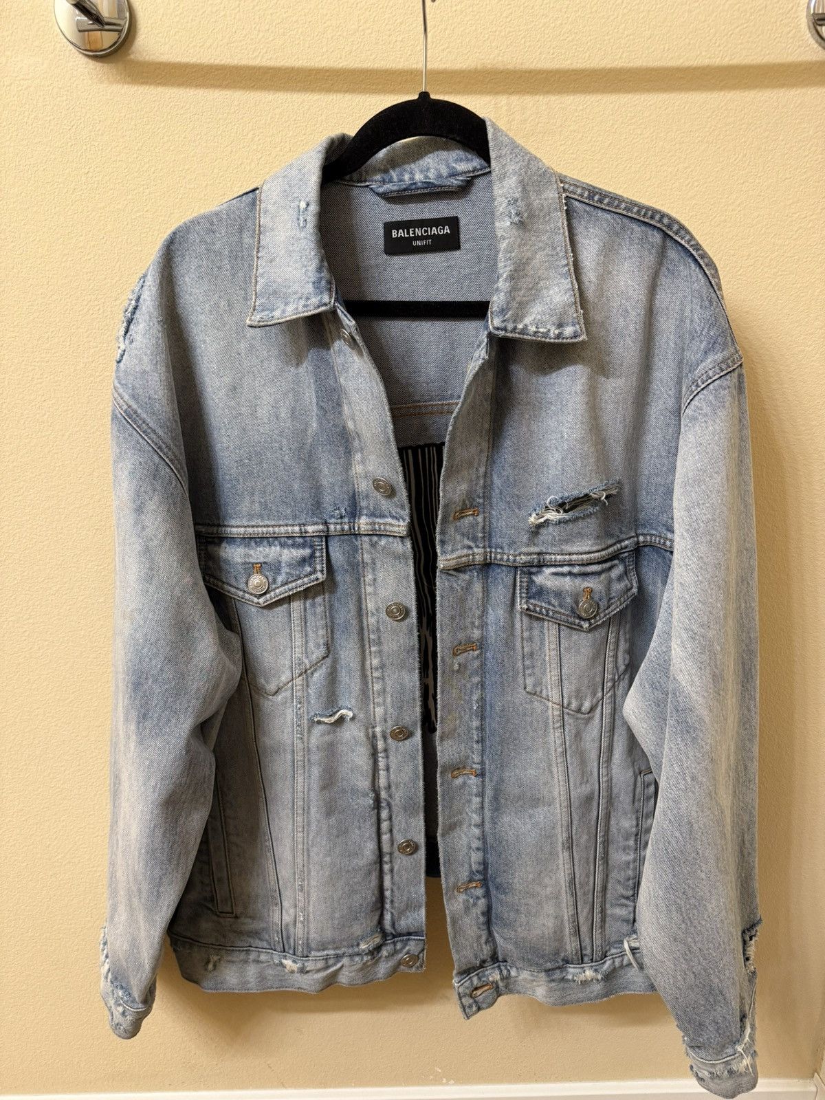 Balenciaga Balenciaga Denim Jacket Size US XL / EU 56 / 4 - 2 Thumbnail