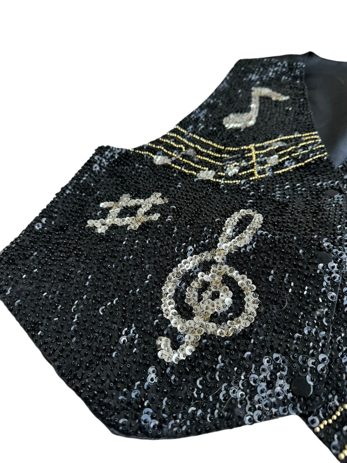 Japanese Brand × The Unbranded Brand Vintage Unbranded Art Music Sequin Rock Star Size US S / EU 44-46 / 1 - 7 Thumbnail