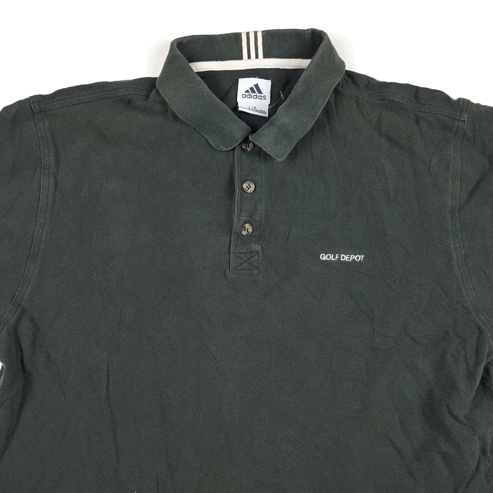 Adidas VTG 90s adidas Golf Polo Shirt Mens Size L Short Sleeve Black Funky Fade Polo Shirt Vintage Adidas Golf Shirt Mens L Black 90s Retro Polo Shirt Size US L / EU 52-54 / 3 - 2 Thumbnail