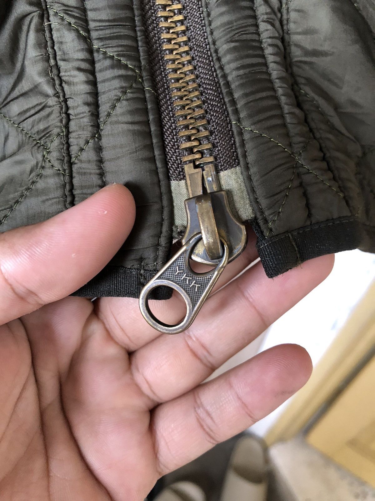 Barbour Vintage Barbour Polar Quilt Zipper Jacket Army Green Size US M / EU 48-50 / 2 - 8 Thumbnail