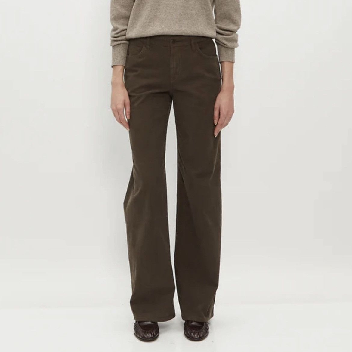 The Row The Row Eglitta Corduroy Pants in Taupe Size US 31 - 7 Thumbnail
