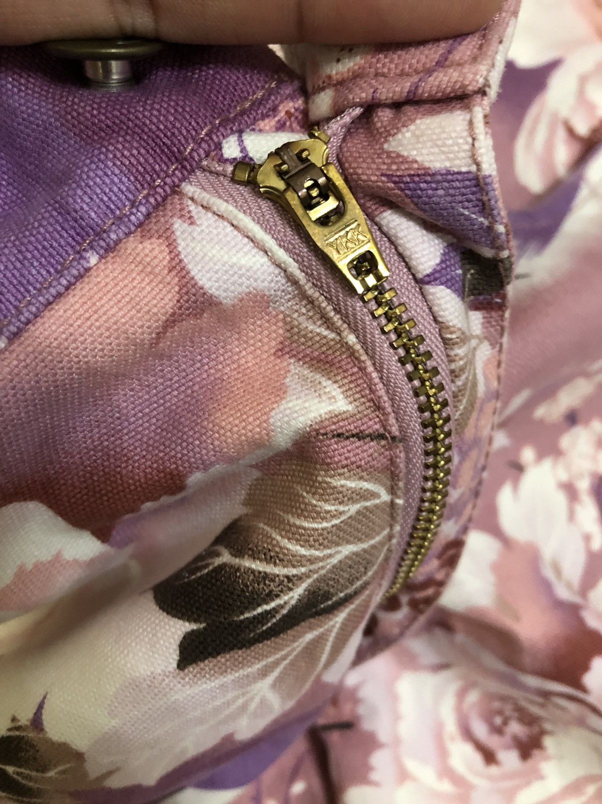 Designer × Japanese Brand Glamdy Print Flower Flare Jeans Pants Size US 32 / EU 48 - 4 Thumbnail