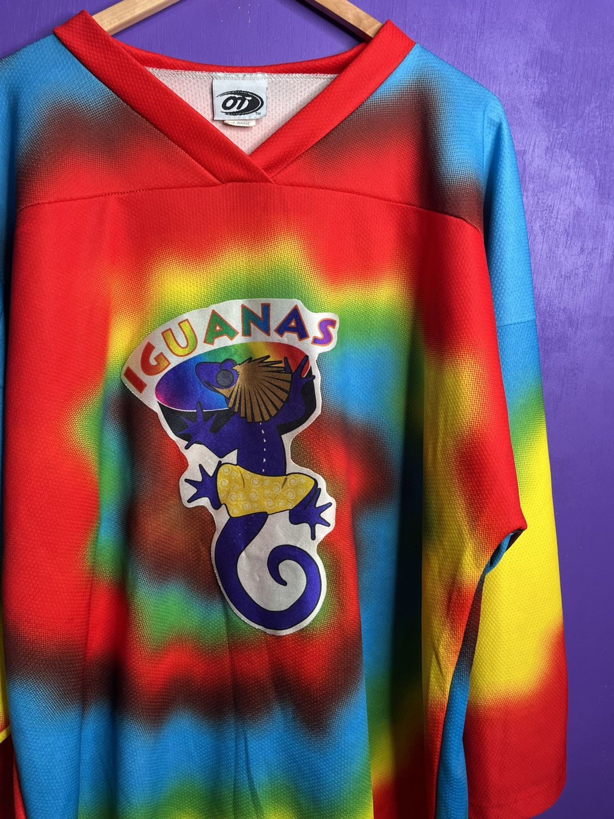 NHL × Vintage Vintage 90s San Antonio iguanas tie dye jersey Size US XL / EU 56 / 4 - 3 Thumbnail