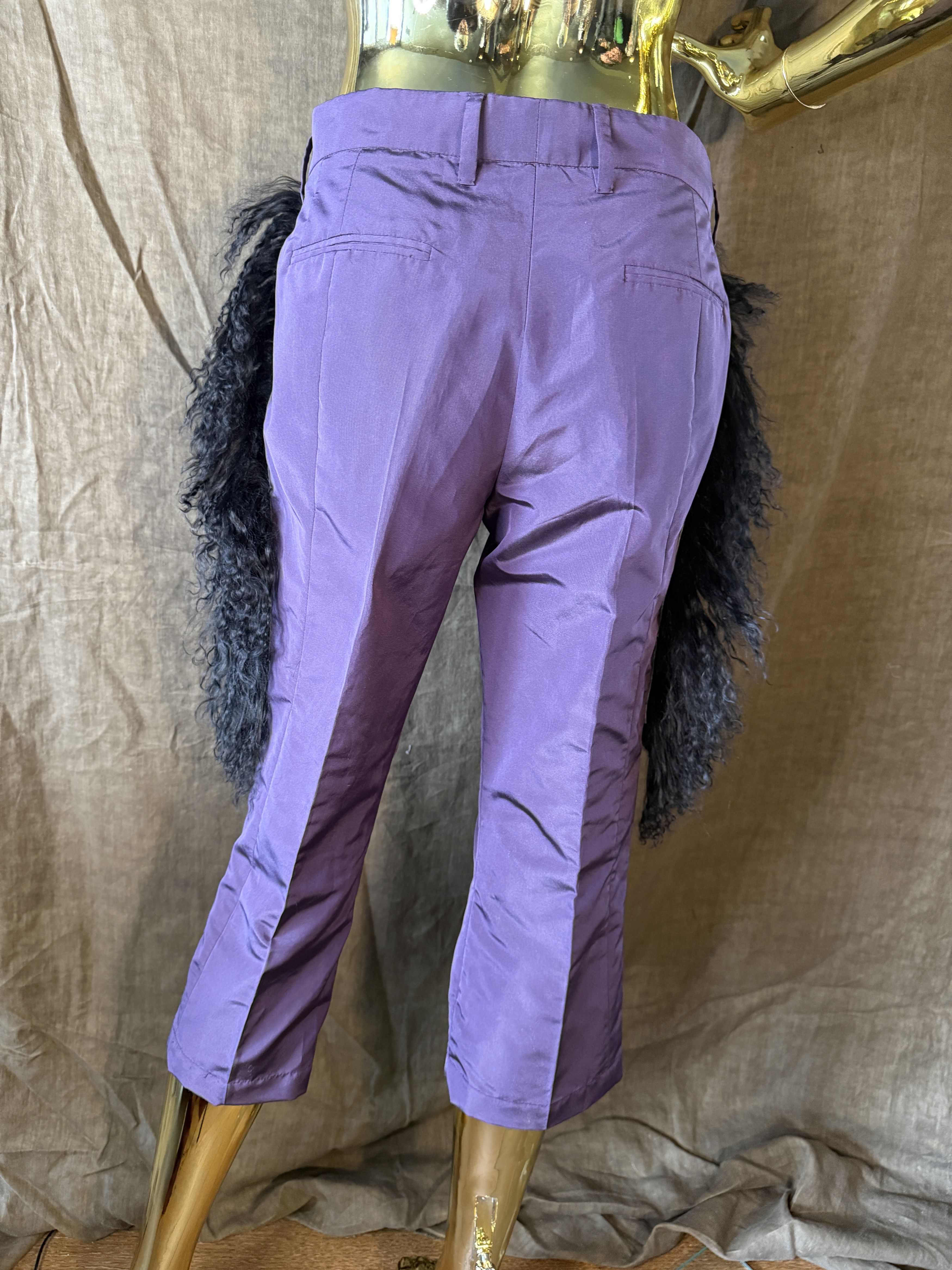 Other Purple pants with Real Mongolian fur Size US 32 / EU 48 - 10 Thumbnail