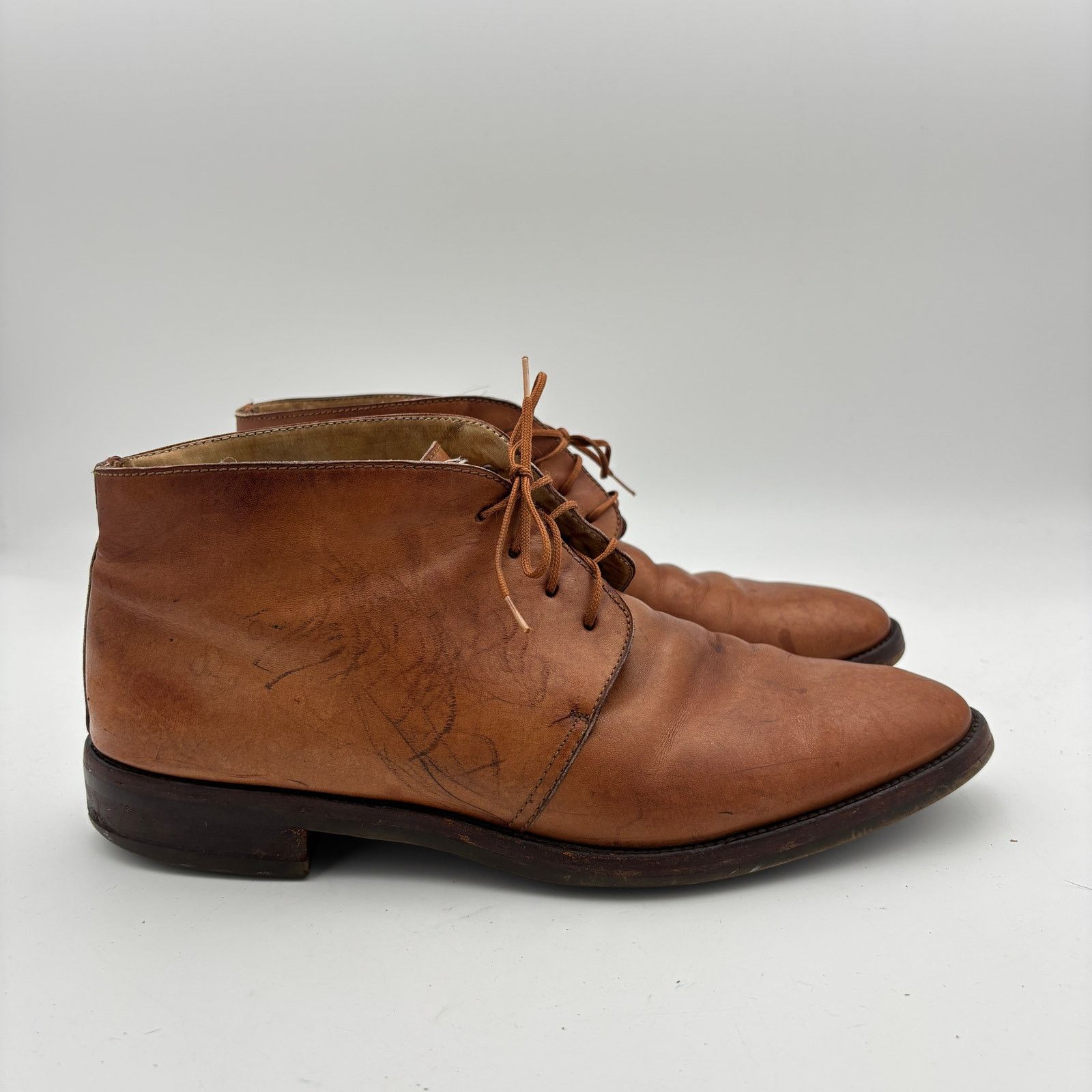 Gucci Gucci Brown Leather Desert Chukka Boots Men's 12D Size US 12 / EU 45 - 3 Thumbnail