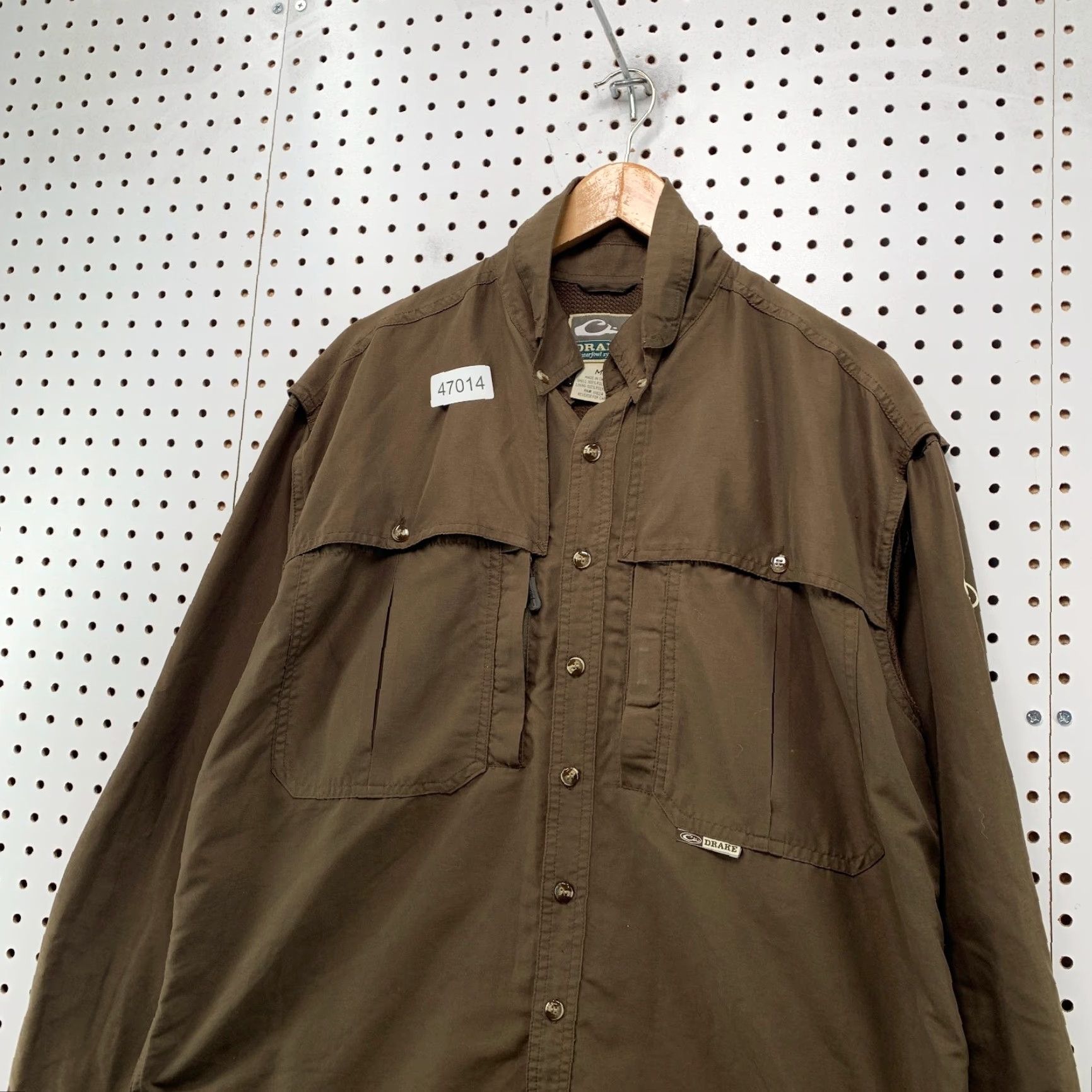Vintage Drake Button Waterfowl Systems Shirt Mens Medium Brown Vented Lightweight Size US M / EU 48-50 / 2 - 6 Thumbnail