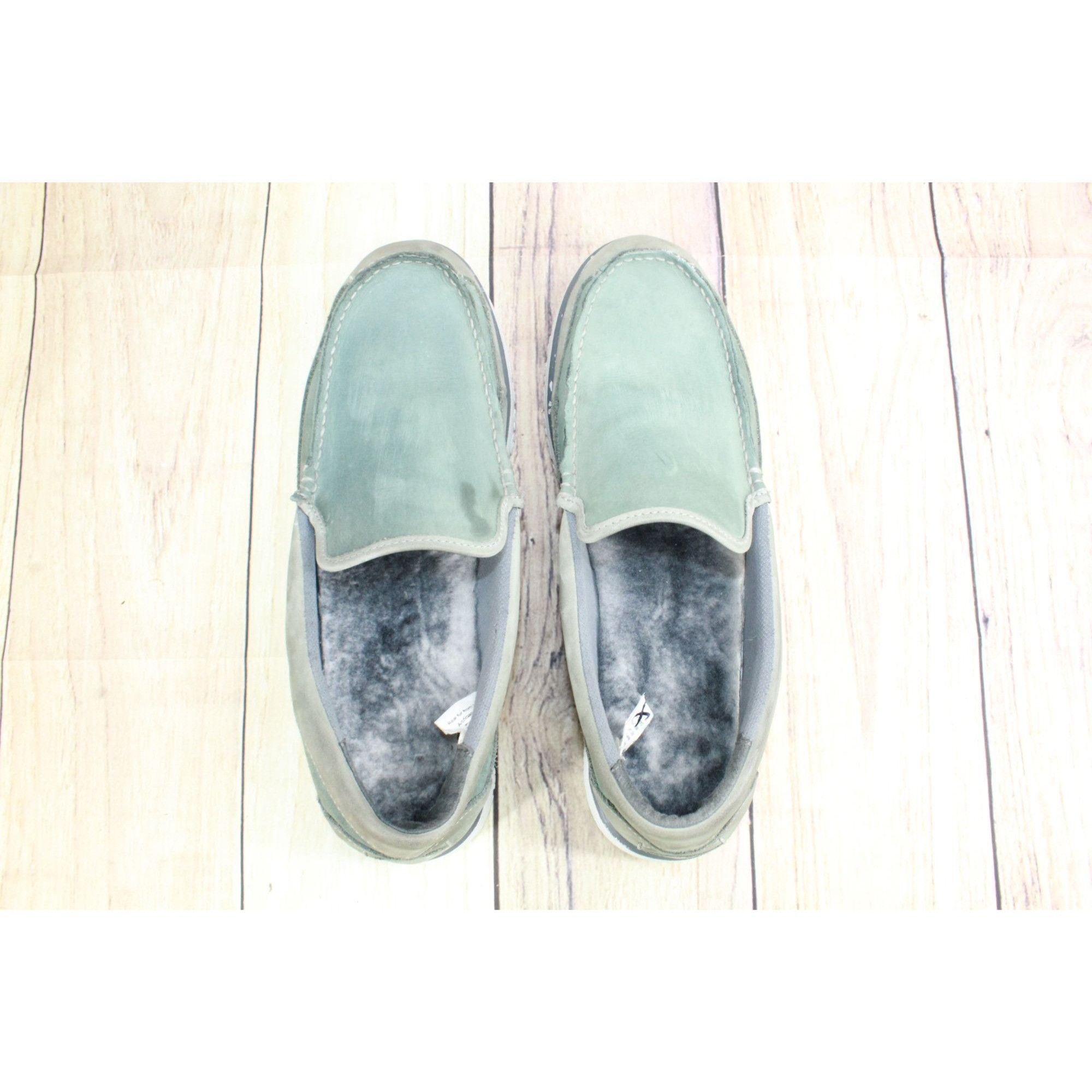 L.L. Bean × Leather LL Bean Shearling Moc Slippers Sedona Sage Men’s 12 M Size US 12 / EU 45 - 6 Thumbnail
