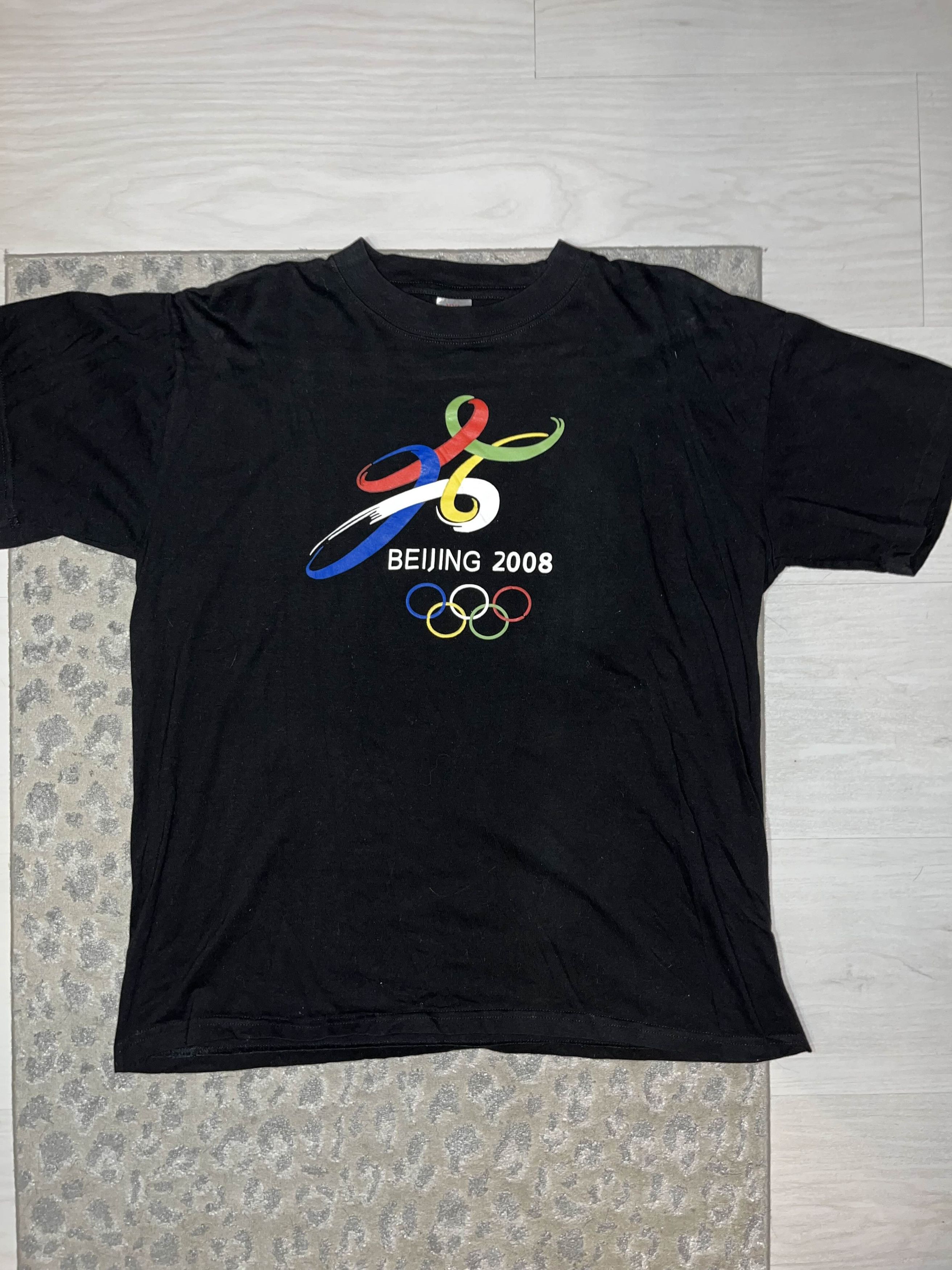 USA Olympics × Vintage Black Vintage 2008 Beijing Olympics Cotton T-Shirt Size US XXL / EU 58 / 5 - 1 Thumbnail