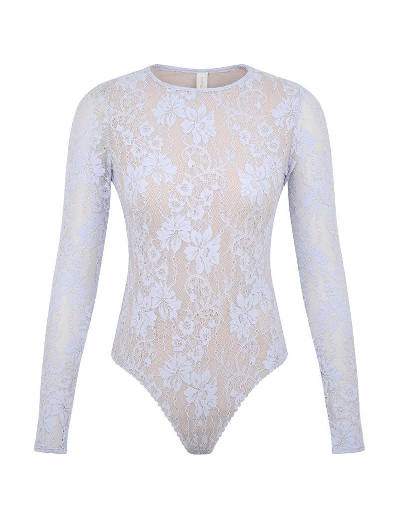 Zimmermann oc11z0526 Lace Bodysuit in Light Blue Size XS / US 0-2 / IT 36-38 - 1 Thumbnail