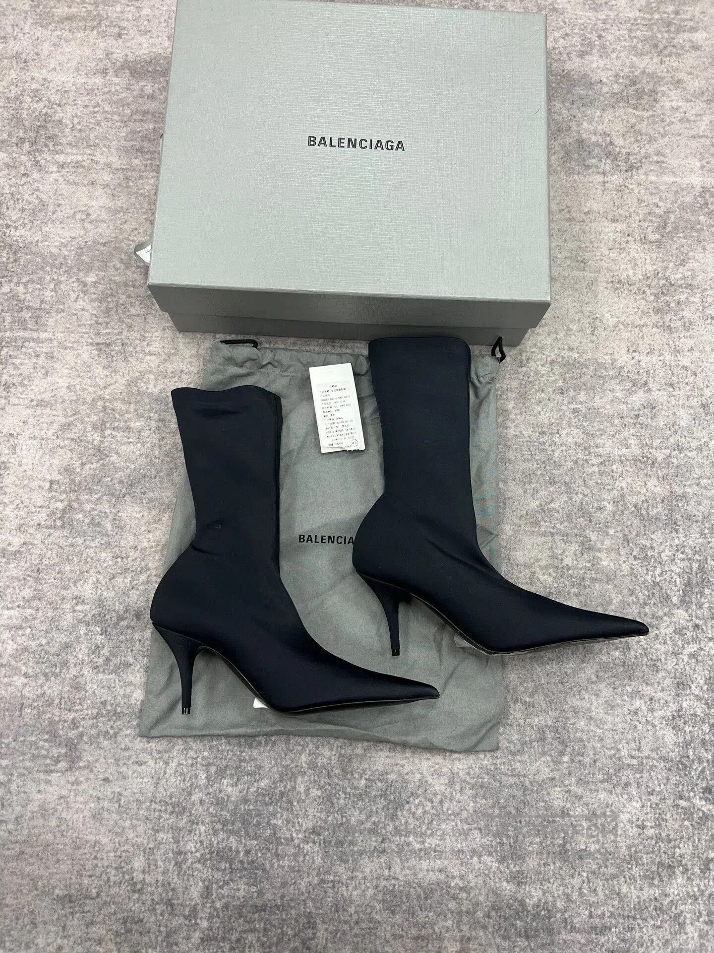 Balenciaga Balenciaga Black Fabric Pointed High Heels. Size US 6 / IT 36 - 1 Thumbnail