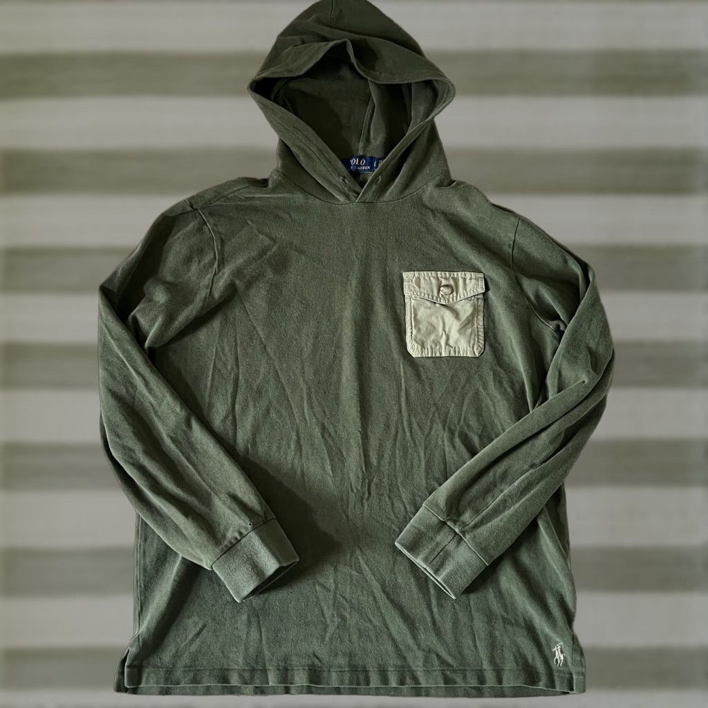 Polo Ralph Lauren Men's Hoodie Pullover Casual Solid Green Long