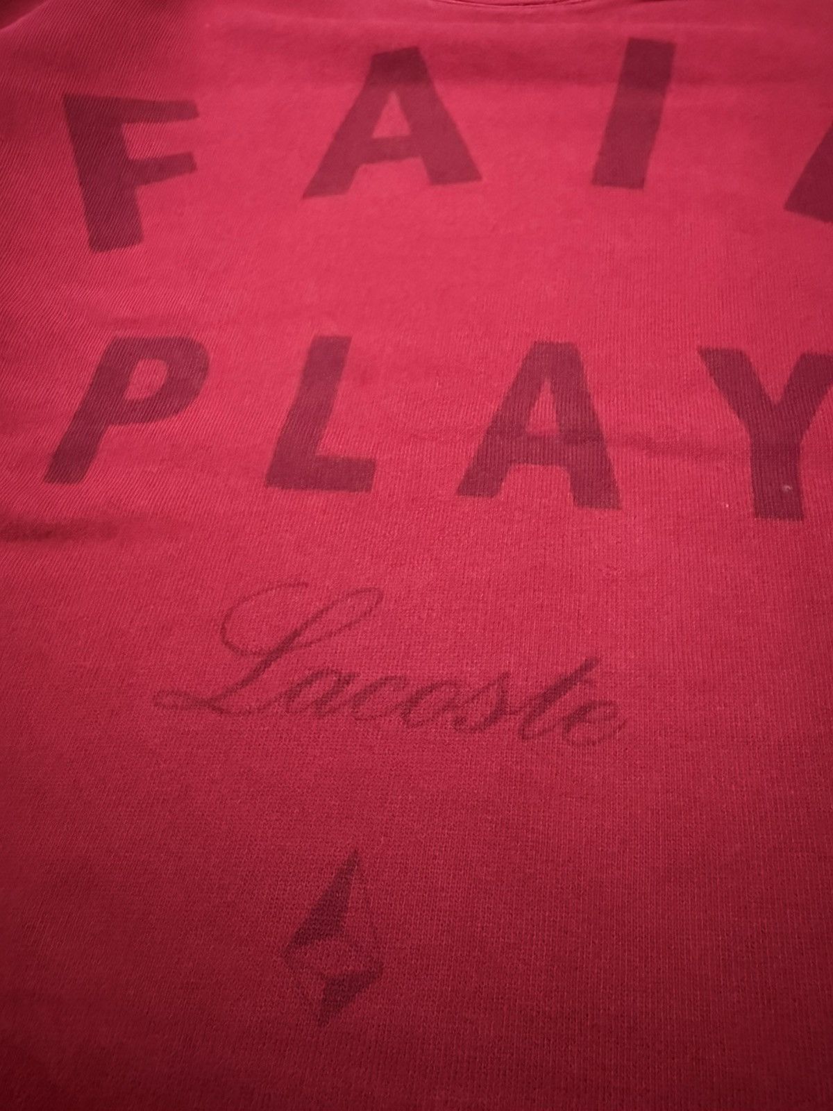 Lacoste Lacoste Spellout Maroon Sweatshirt Size US S / EU 44-46 / 1 - 5 Thumbnail