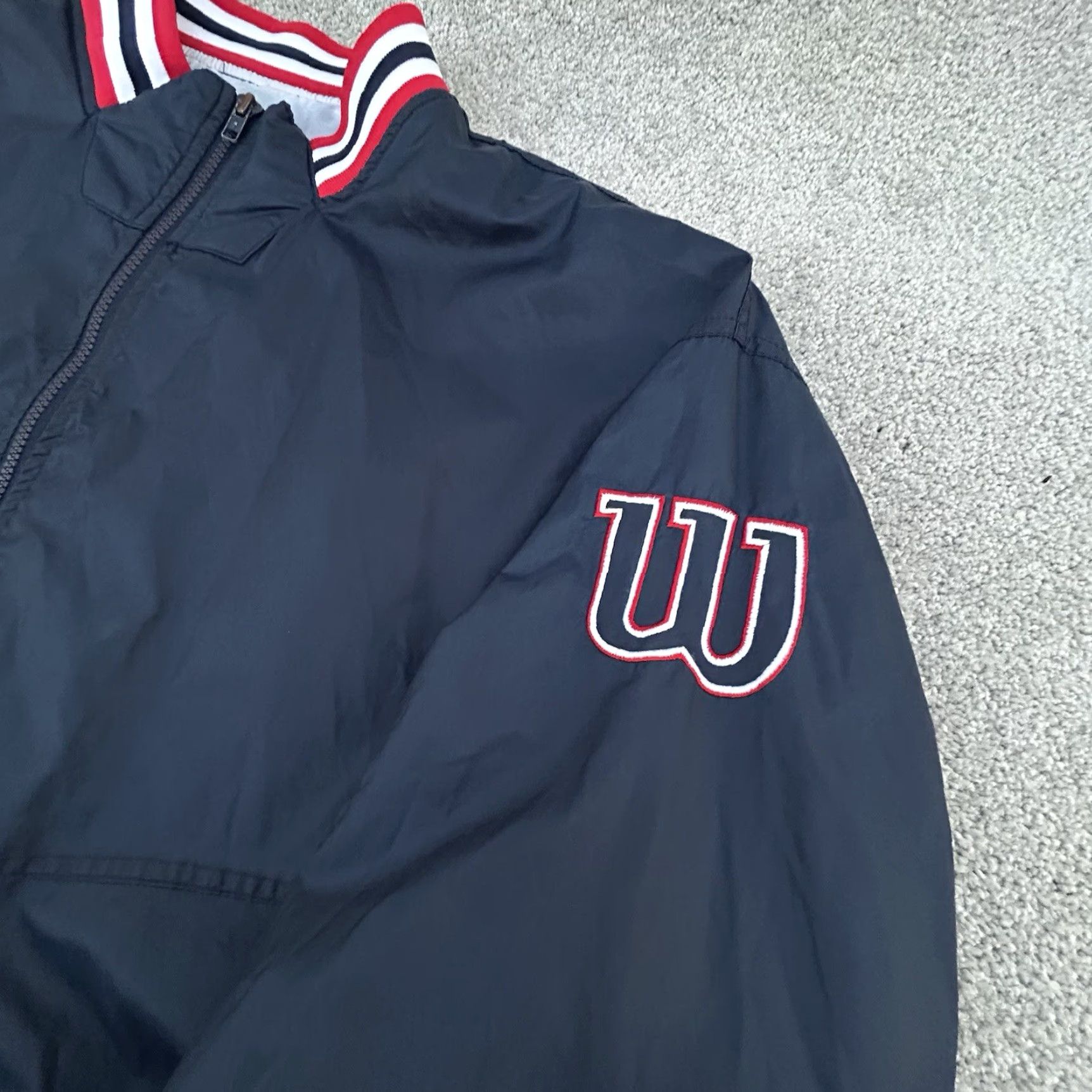 Wilson VINTAGE Wilson Jacket Adult 2XL Windbreaker Zip Nylon Blue Sports 90s Pockets Embroidered Logo Size US XXL / EU 58 / 5 - 3 Thumbnail