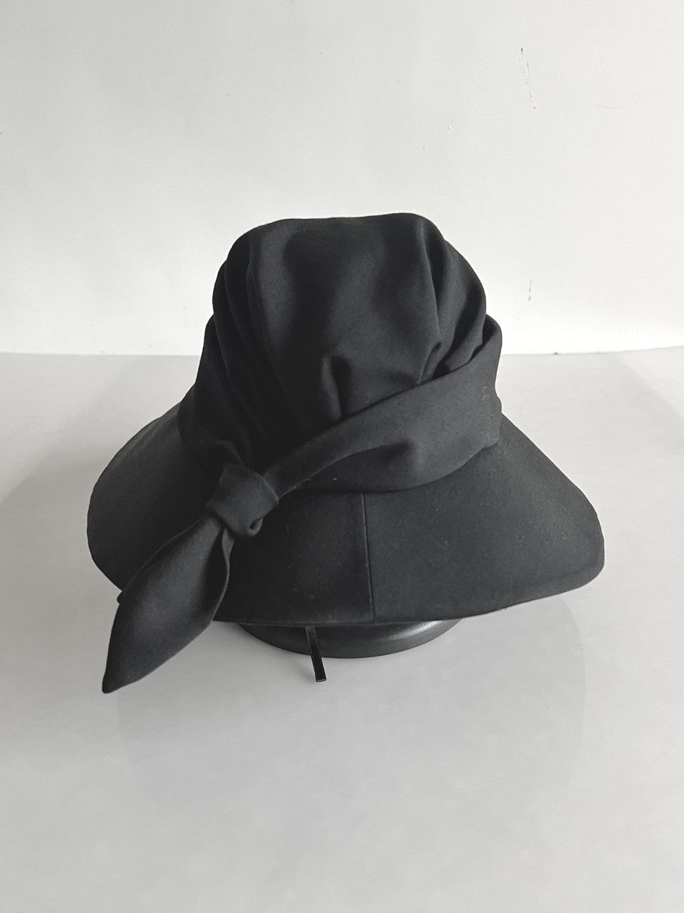 Yohji Yamamoto Yohji Yamamoto Y's - W/Gabardine Scarf Wrapped Wide Brim Hat Size ONE SIZE - 3 Thumbnail