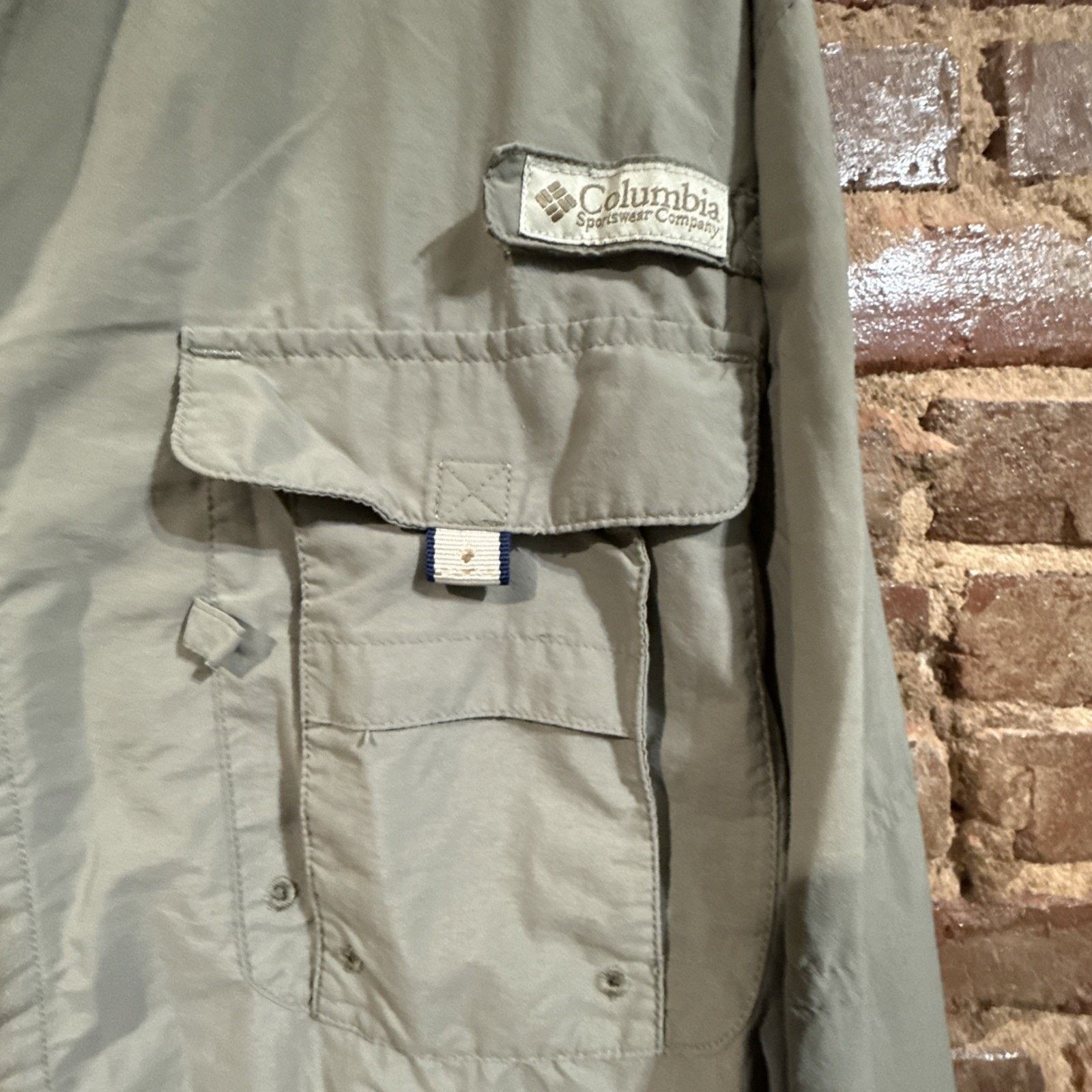Columbia Columbia PFG Vented Shirt Mens M Olive Nylon Fishing SPF 30+ Size US M / EU 48-50 / 2 - 2 Thumbnail