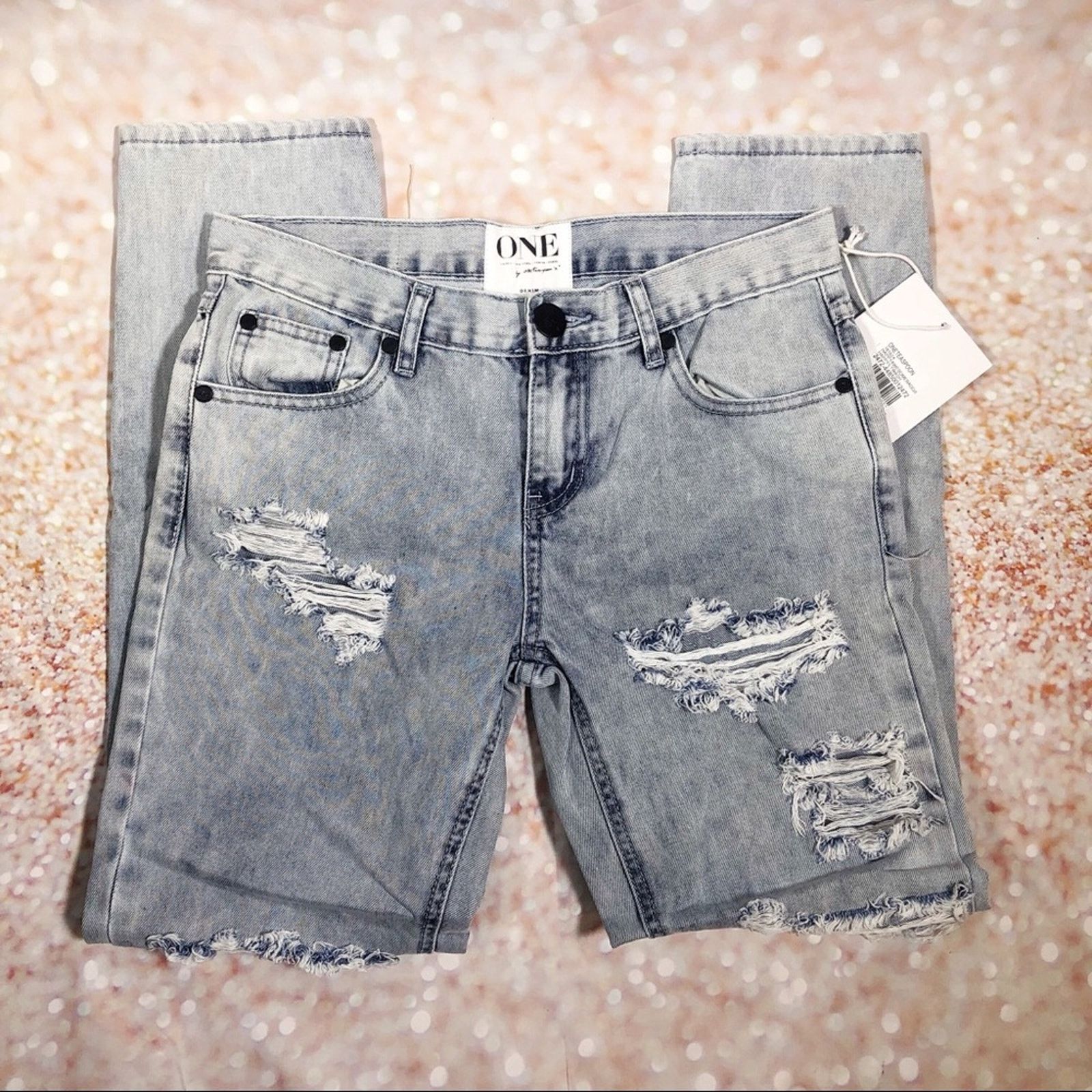 One Teaspoon One Teaspoon LT Wash Happy Awesome Baggies 24 Jean Size 24" / US 00 / IT 34 - 11 Thumbnail