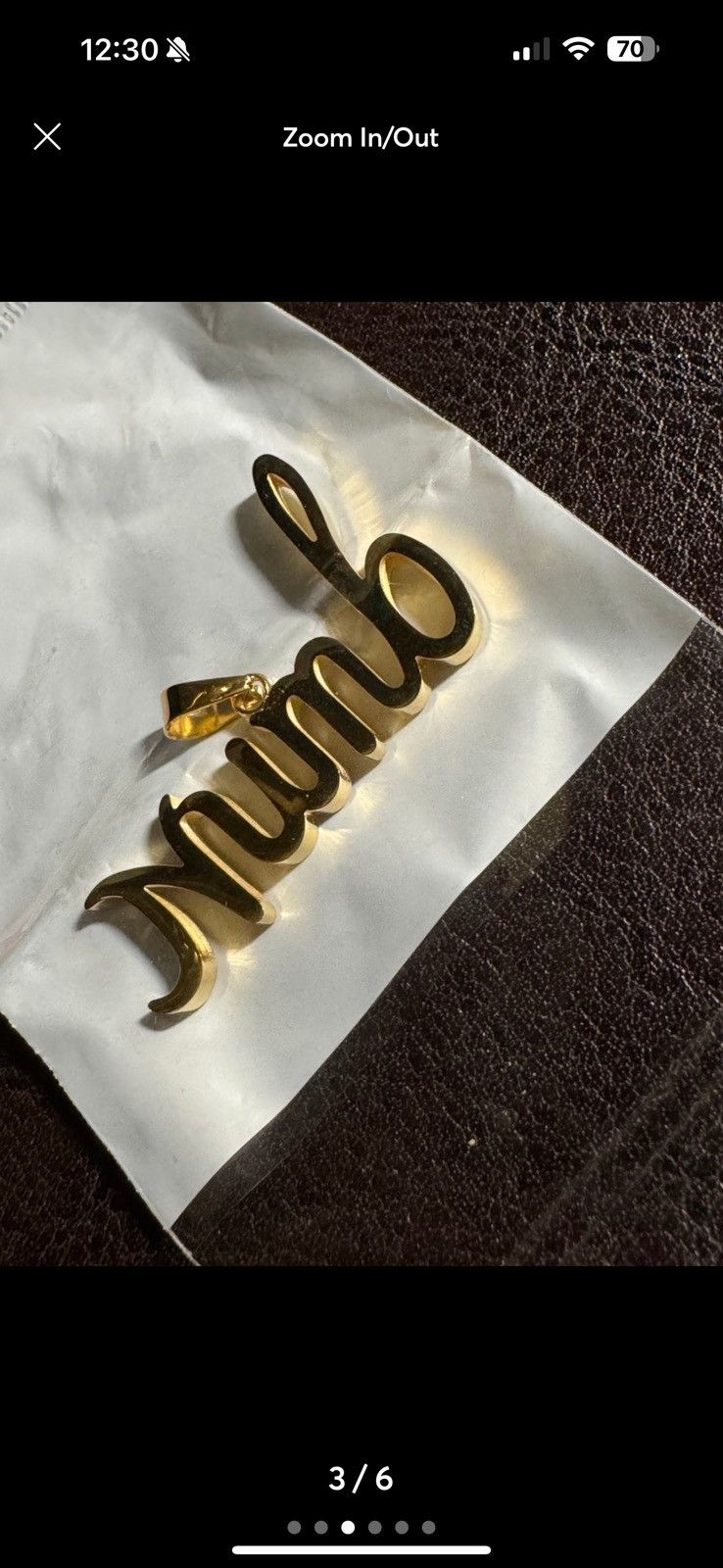 Revenge XXXTentacion Gold NUMB pendant Size ONE SIZE - 3 Thumbnail
