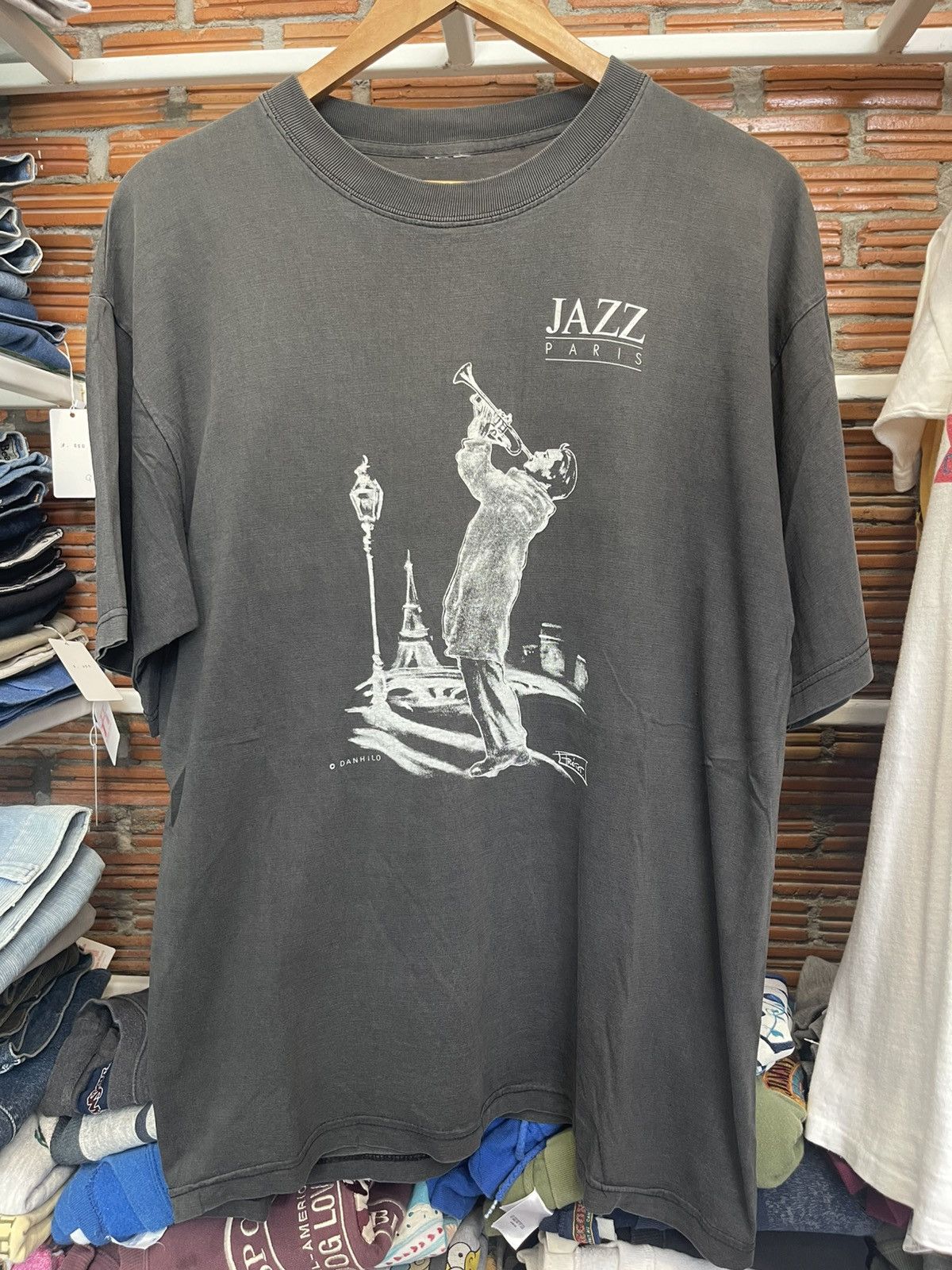 Vintage Vintage Jazz Paris DANHILO T shirt L Size US L / EU 52-54 / 3 - 1 Thumbnail