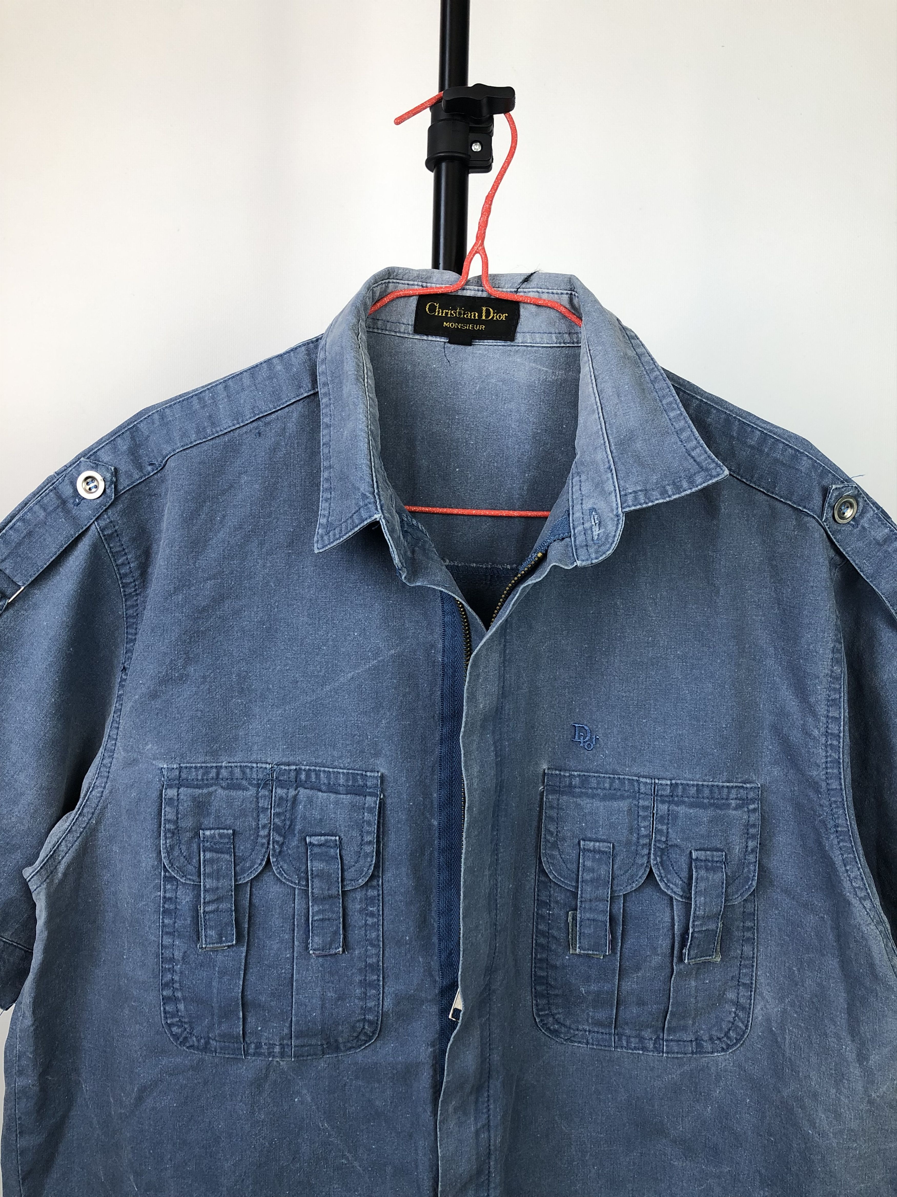 Christian Dior Monsieur 90s Christian Dior Monsieur Multipocket Stone Washed Shirt Size US L / EU 52-54 / 3 - 13 Thumbnail