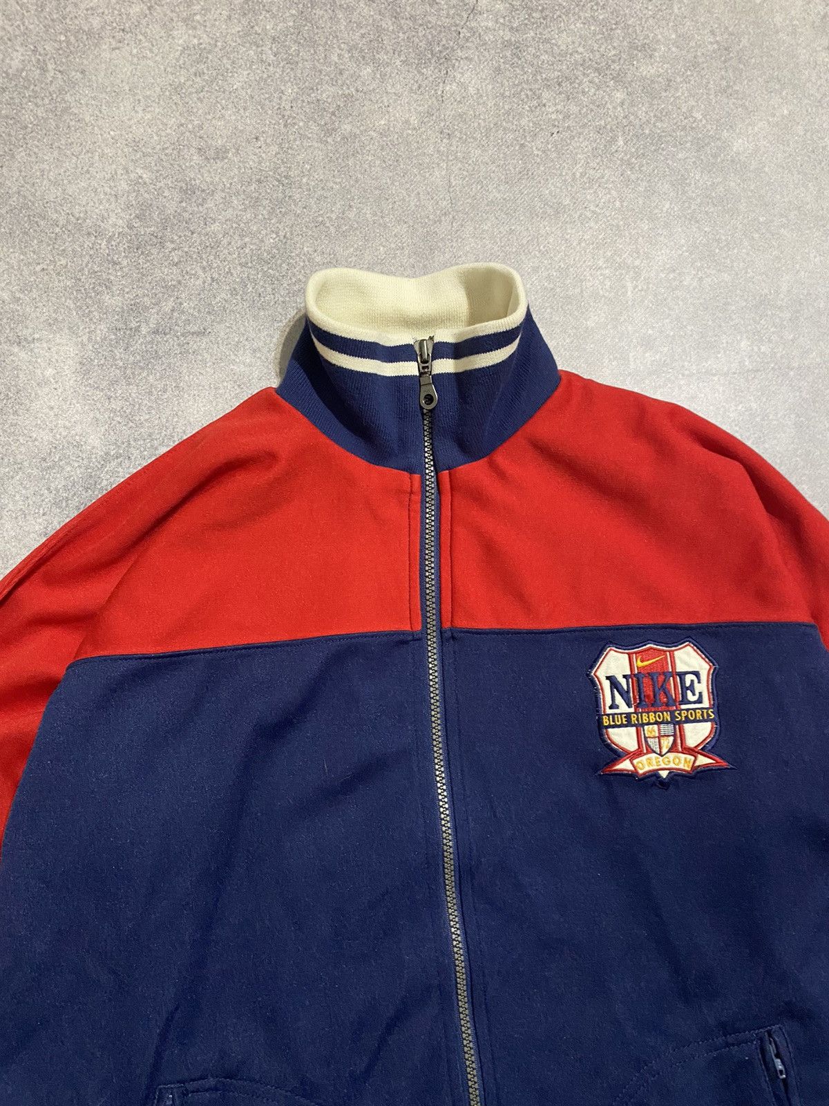 Nike × Vintage Vintage 80s Nike Blue Ribbon Sports Oregon Track Jacket Size US M / EU 48-50 / 2 - 2 Thumbnail