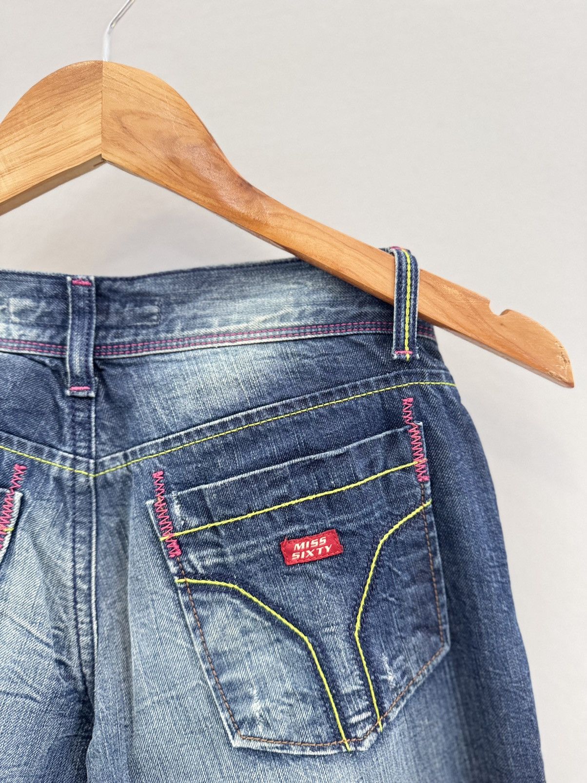 Miss Sixty Miss Sixty Flared Low-Rise Y2K 00’s Distressed BootCut Jeans Size 27" / US 4 / IT 40 - 9 Thumbnail