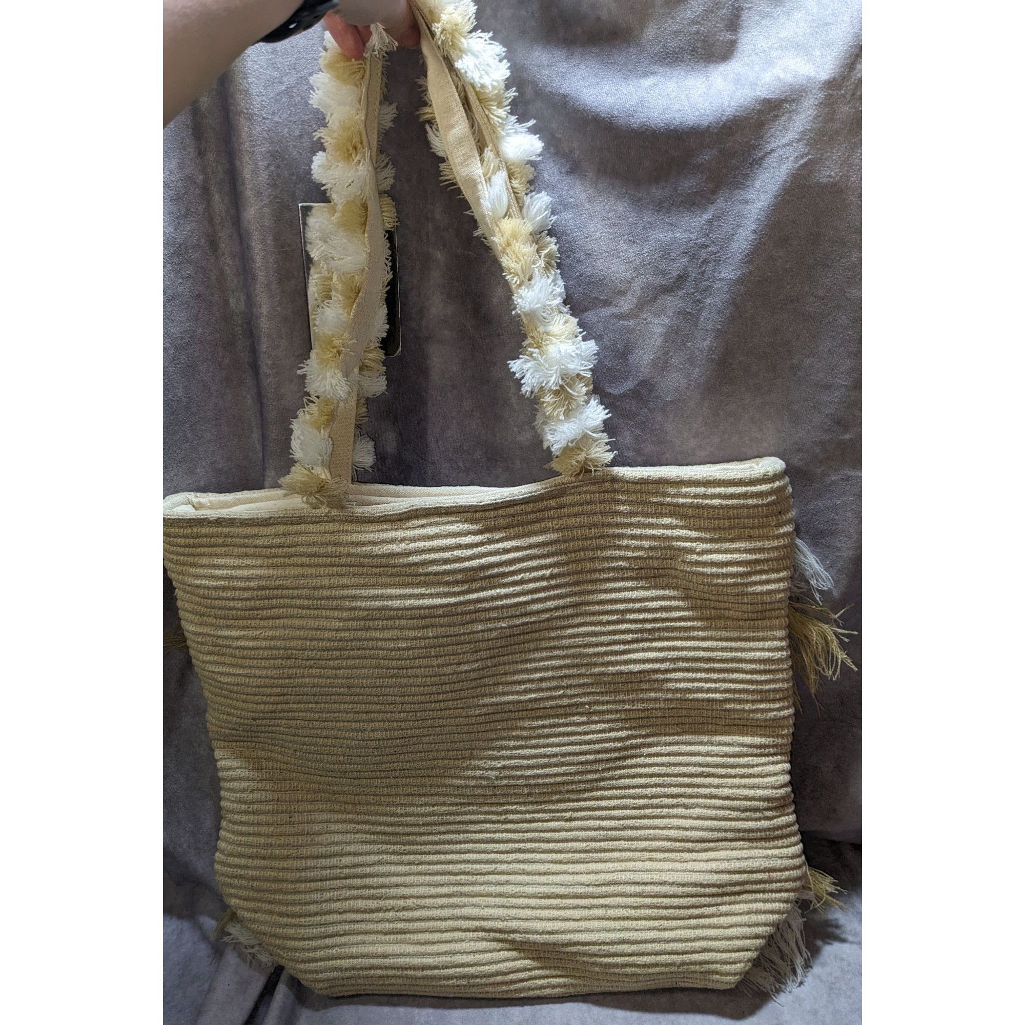 Other America & Beyond Fringed Shoulder Bag With Cream & Tan Detai Size ONE SIZE - 4 Thumbnail