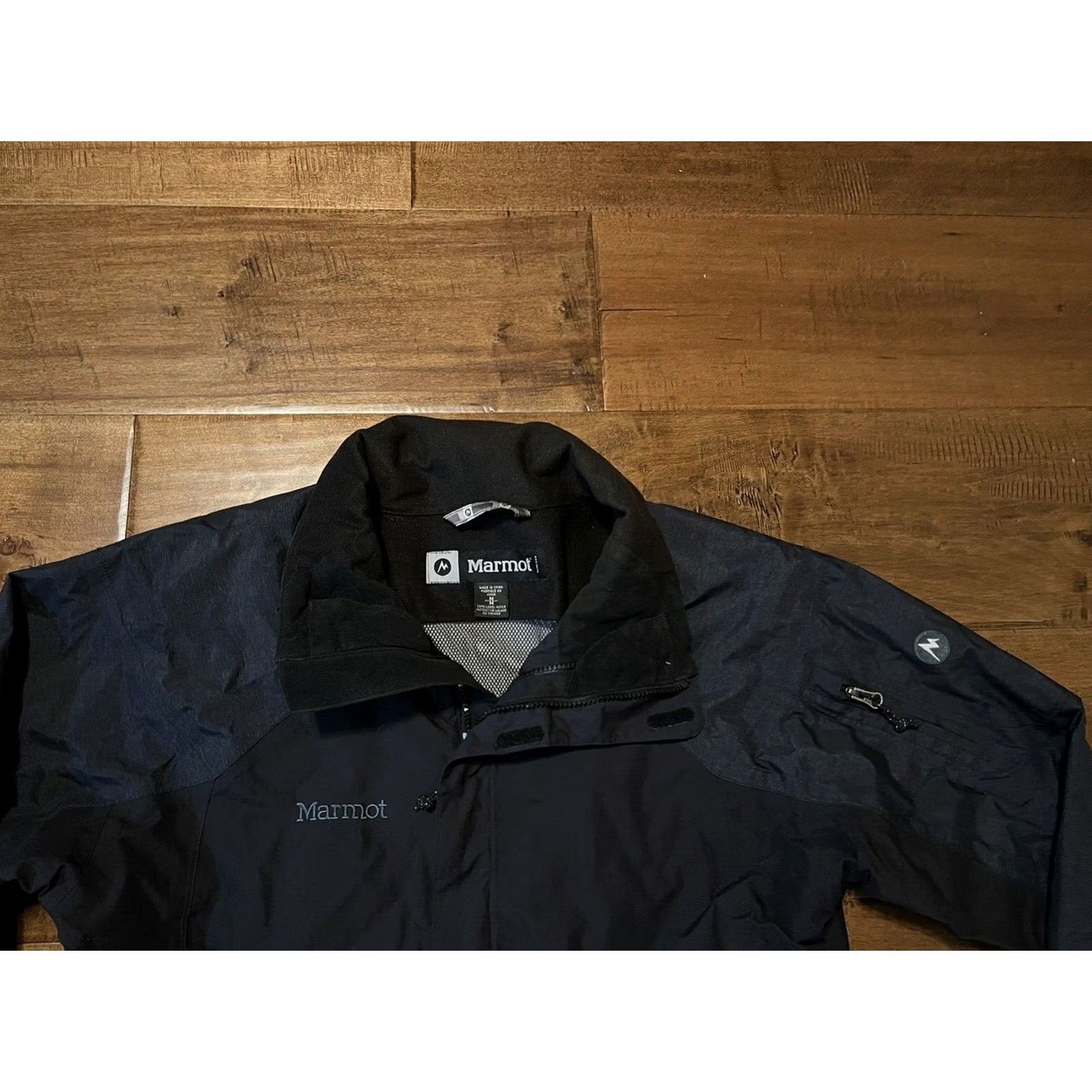 Marmot Marmot Jacket Shell Black Gray Full Zip Winter Rain Snow Hiking Coat Men's M Size US M / EU 48-50 / 2 - 2 Thumbnail