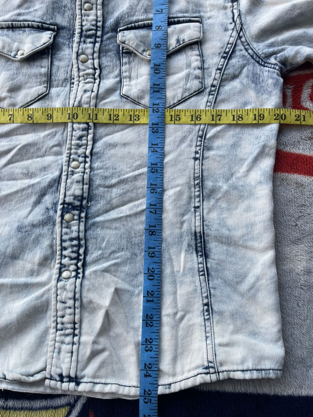 In The Attic Vintage In The Attic Long Sleeve Button Down Acid Wash Tee Size US M / EU 48-50 / 2 - 10 Thumbnail