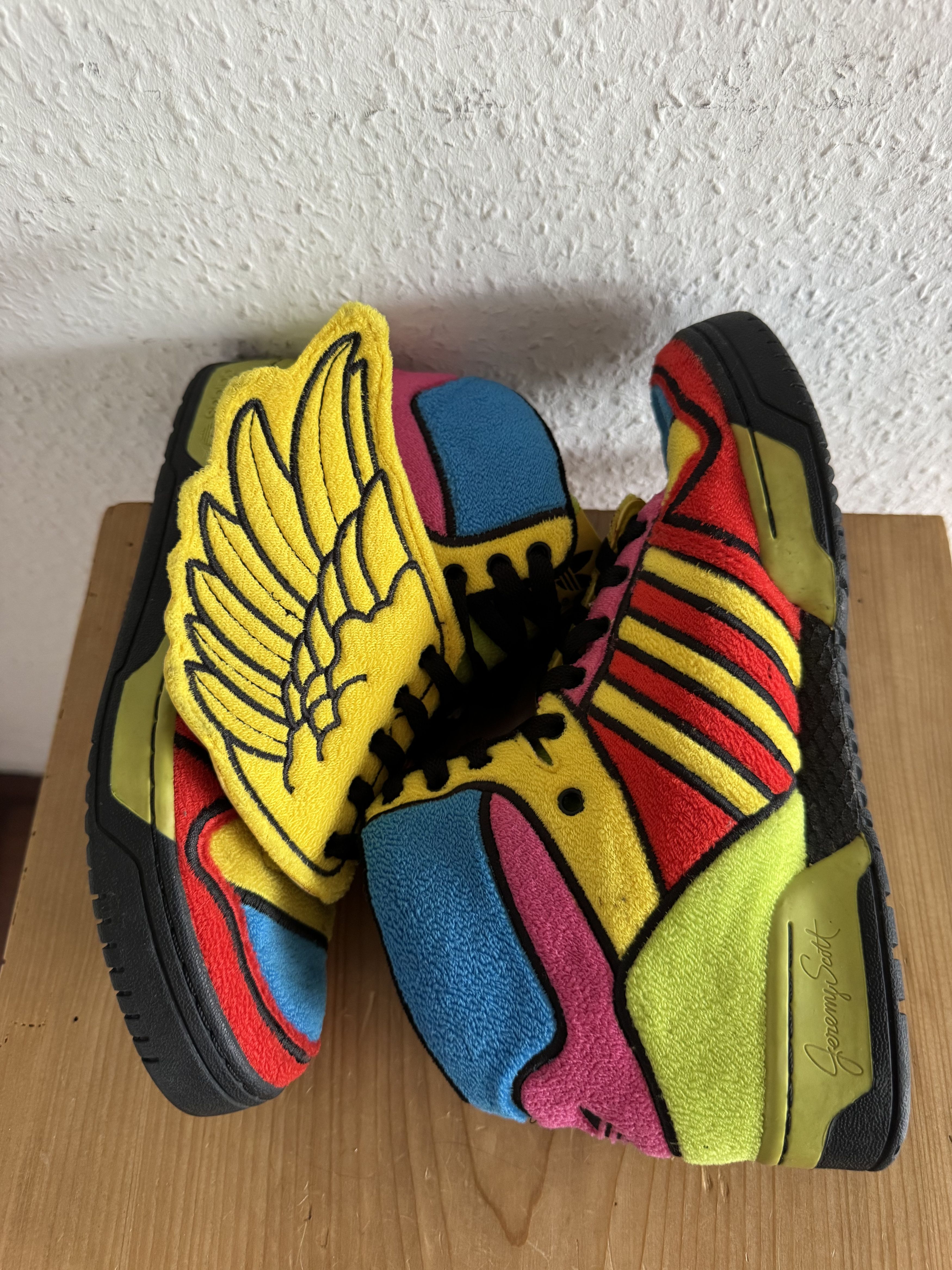Adidas × Jeremy Scott Winged Rainbow Fleece Sneakers Size US 7.5 / EU 40-41 - 1 Thumbnail