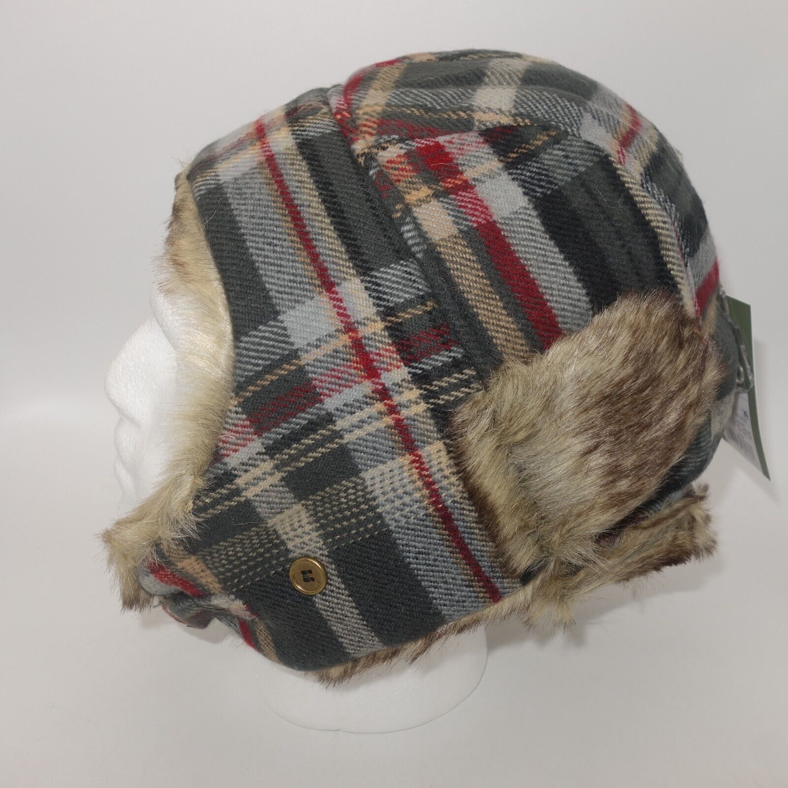 Other NEW Goodfellow & Co Men's Plaid Faux Fur Trapper Winter Hat Size ONE SIZE - 5 Thumbnail