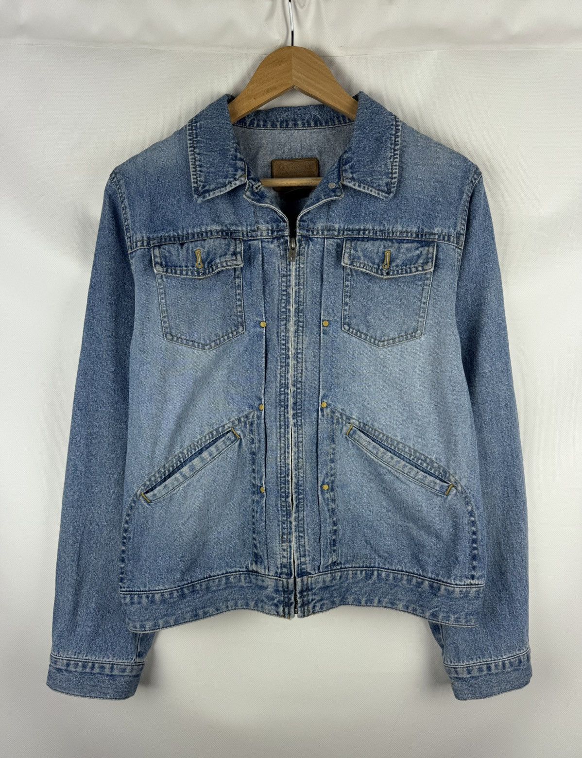 Ralph Lauren Ralph Lauren Jeans Co Vintage Denim Full Zip Western Jacket Size L / US 10 / IT 46 - 1 Thumbnail