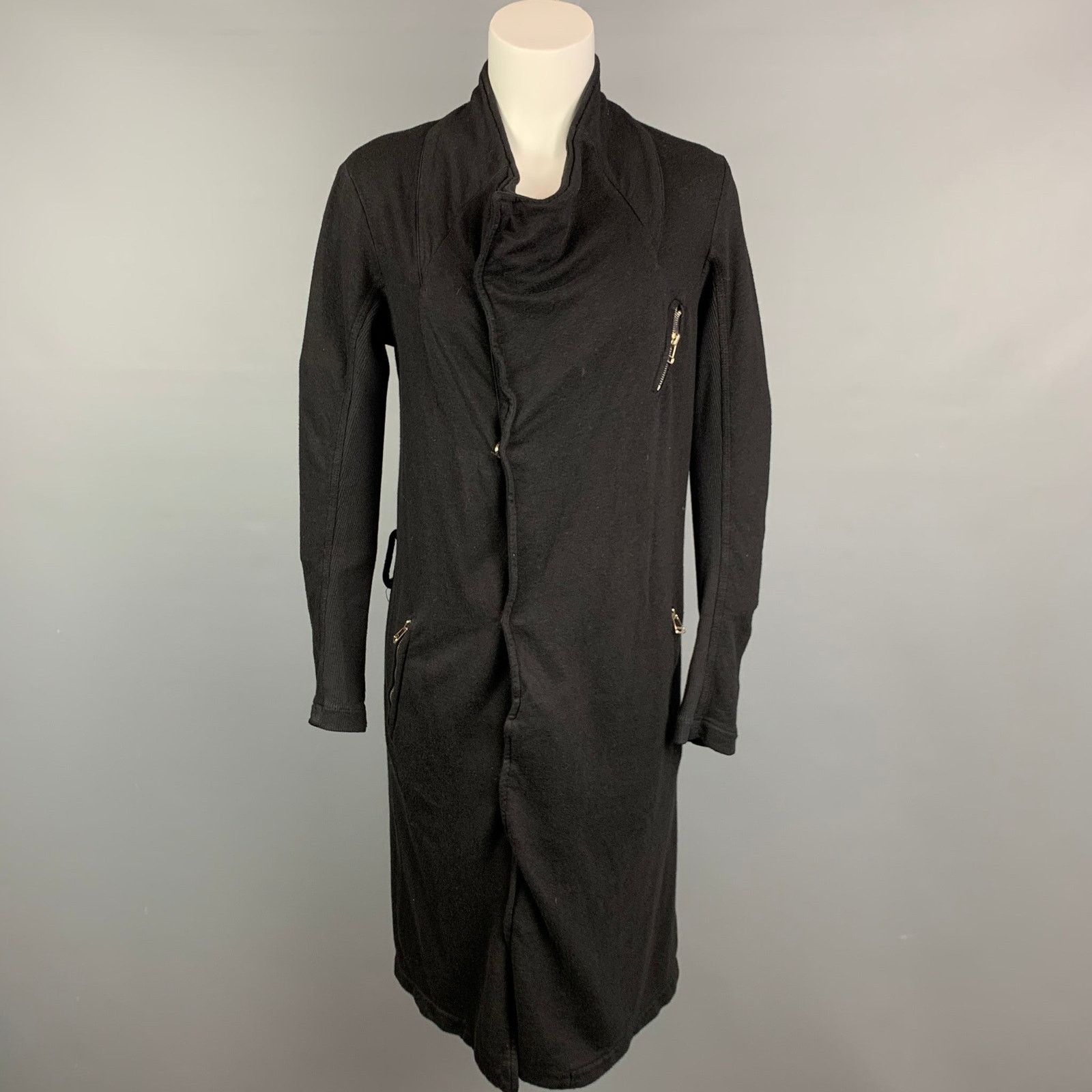 Other THEODOR Size XS Black Ribbed Cotton Blend Long Jacket Size XS / US 0-2 / IT 36-38 - 1 Thumbnail