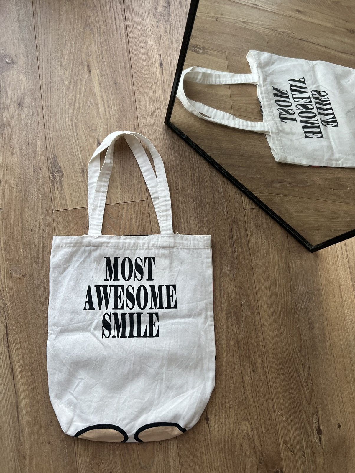 Hysteric Glamour HYSTERIC GLAMOUR MINI MOST AWESOME SMILE SHOPPER TOTE BAG Size ONE SIZE - 2 Thumbnail