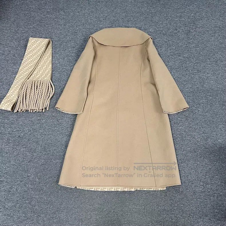 Fendi Fendi SS23 Full Monogram Fringe Detail Wide Collar Mid-Len Size XS / US 0-2 / IT 36-38 - 4 Thumbnail