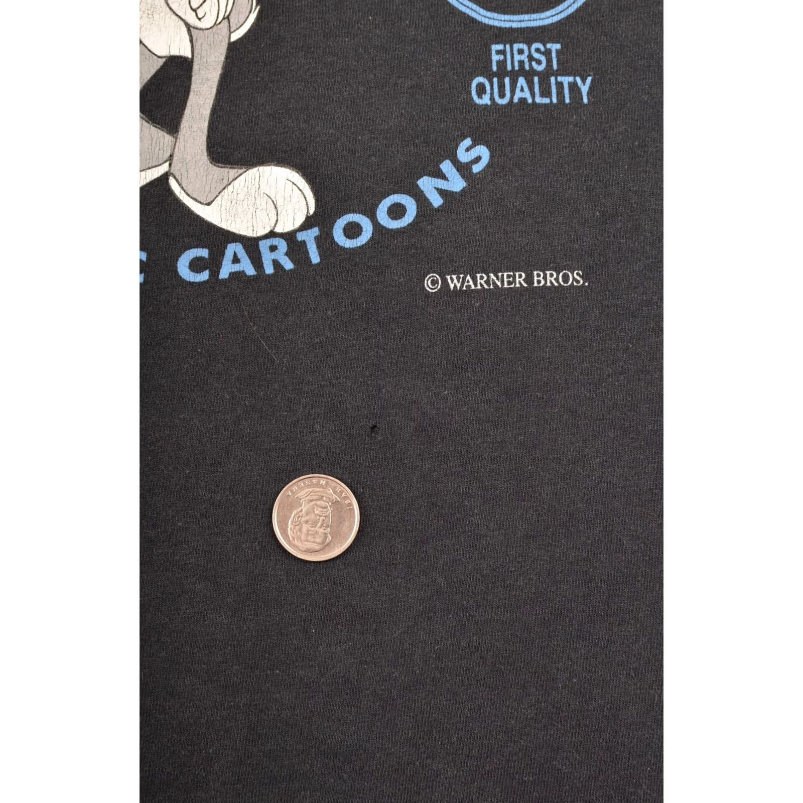 Vintage VINTAGE Screen Stars A La Sombra Warner Bros Buggs Bunny Tee T-Shirt M Black Mens Localized Stars 90s Size US M / EU 48-50 / 2 - 4 Thumbnail