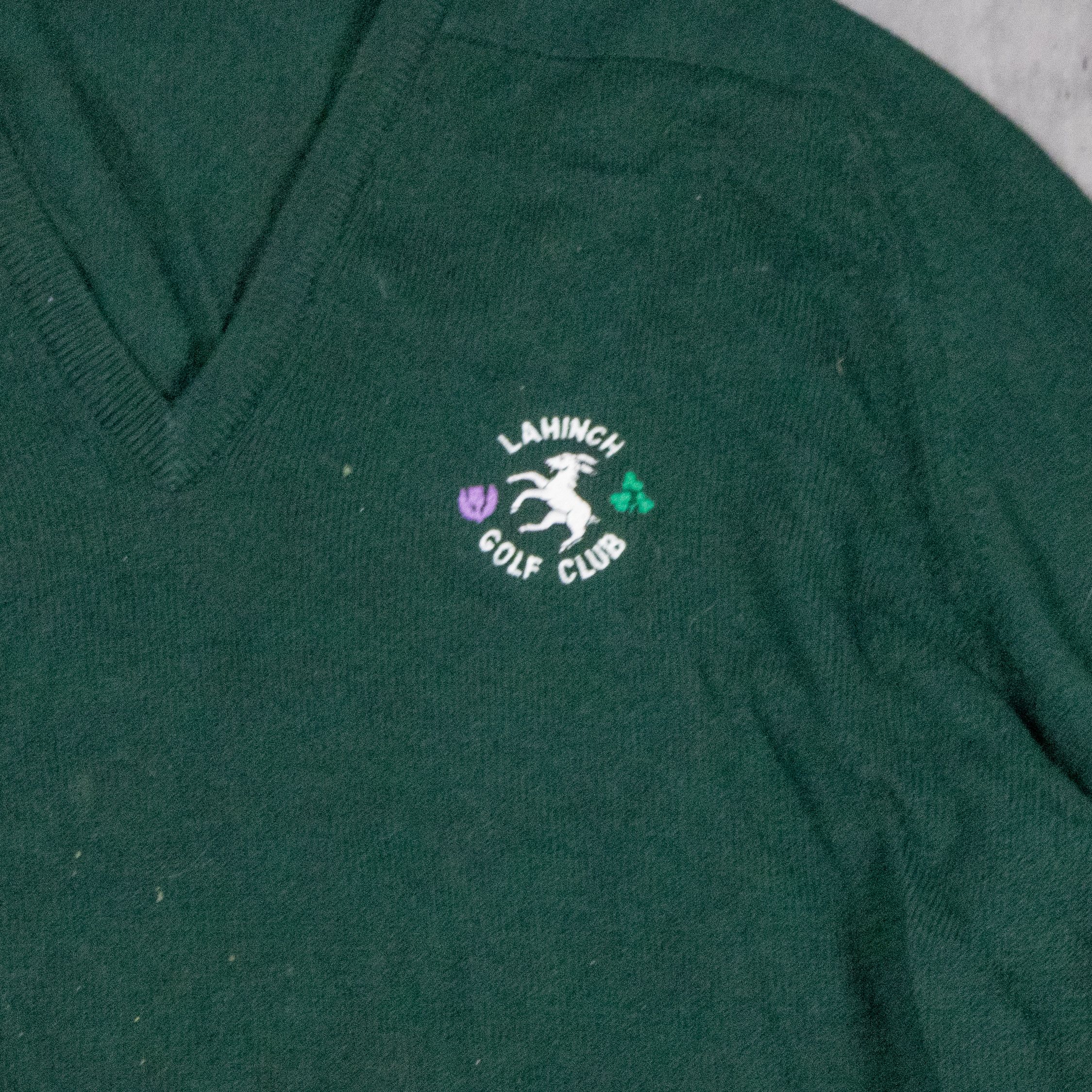 Lil Yachty Vintage 1990s Larry Golf Club V Neck Knitted Sweater Size US XL / EU 56 / 4 - 6 Thumbnail