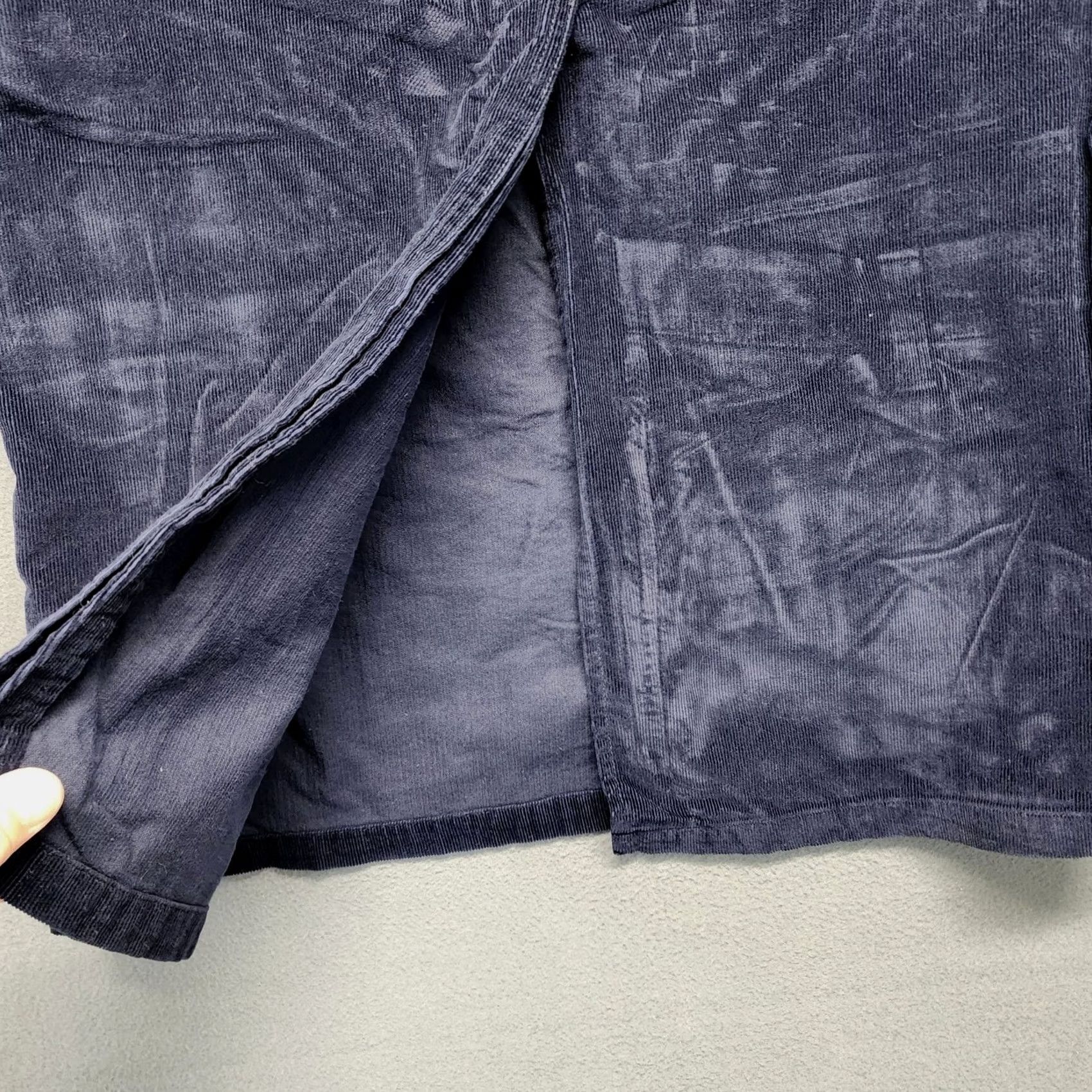 Vintage VINTAGE Fashion Bug Corduroy Skirt Women 16W Blue Pencil Long Office Preppy City Womens Size 38" / US 16 / IT 52 - 6 Thumbnail