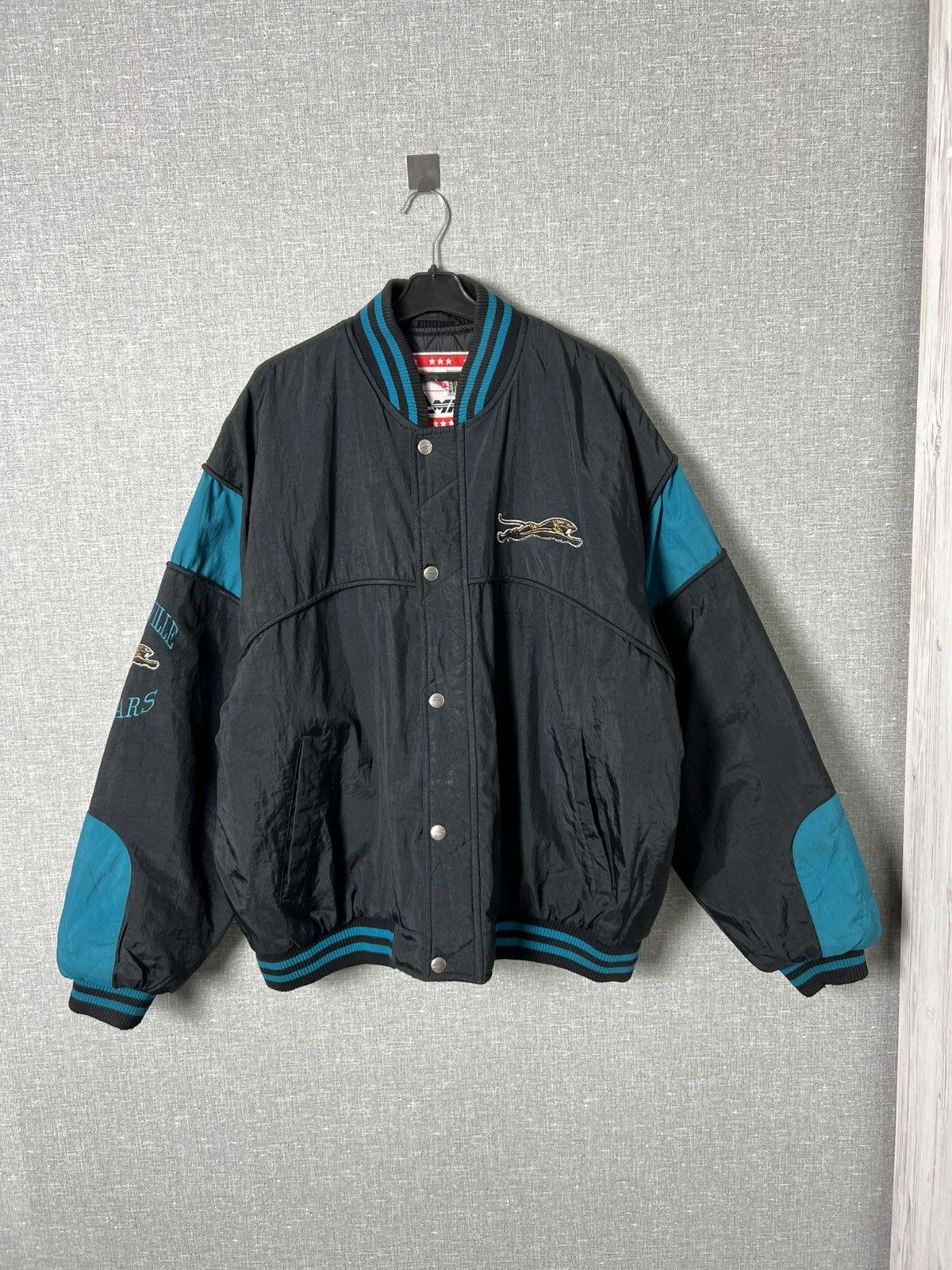 Starter RARE JACKSONVILLE JAGUARS NUTMEG CAMPRI NYLON BOMBER JACKET Size US XL / EU 56 / 4 - 6 Thumbnail