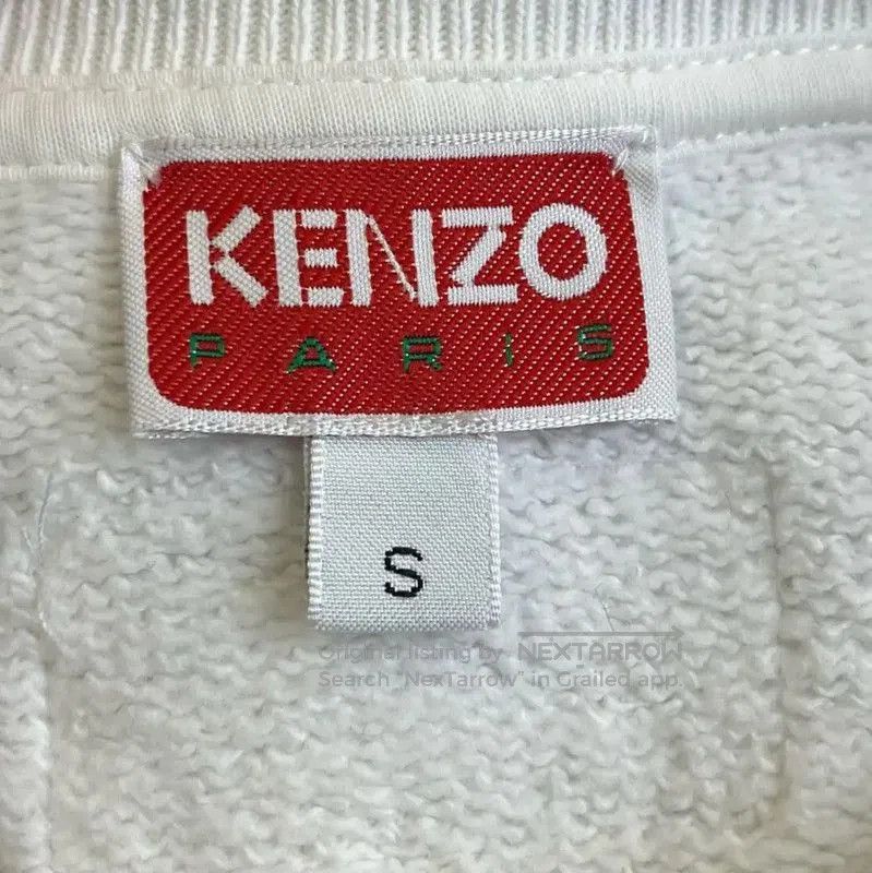 Kenzo KENZO White Cropped Long Sleeve Sweatshirt . Size S / US 4 / IT 40 - 3 Thumbnail