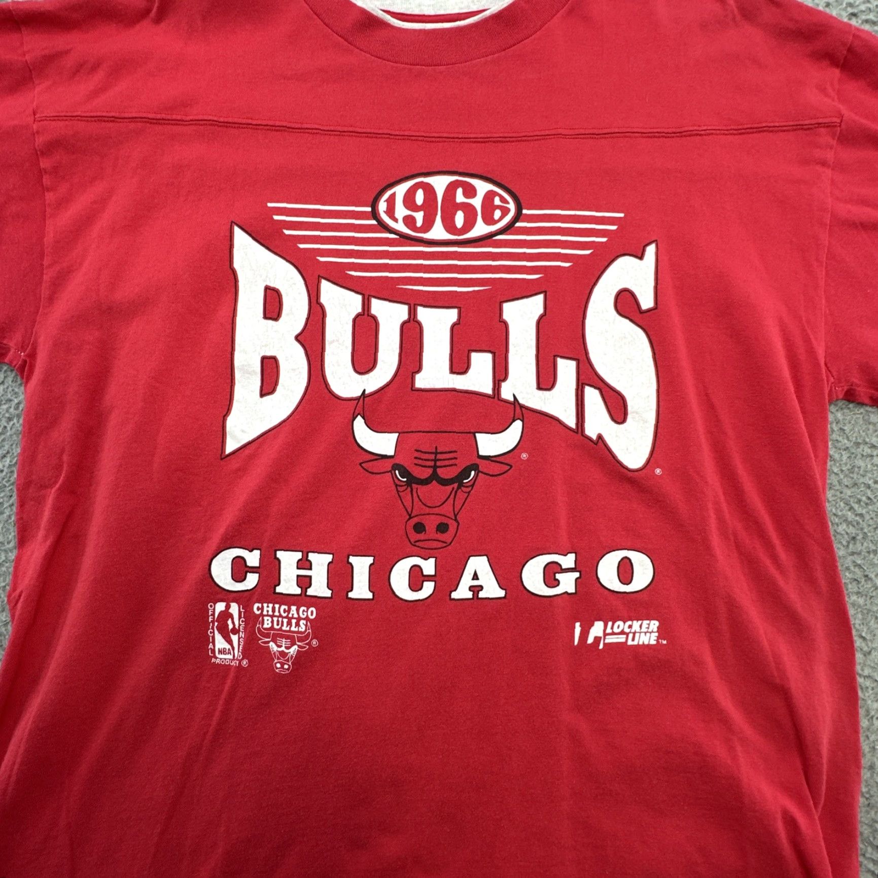 Doublet VINTAGE 90's CHICAGO BULLS Trench Shirt XXL? Double Sleeve Crew Neck Short Sleeve 100% Cotton Men Black & Red 1990-1999 90s Theme Size US XXL / EU 58 / 5 - 2 Thumbnail